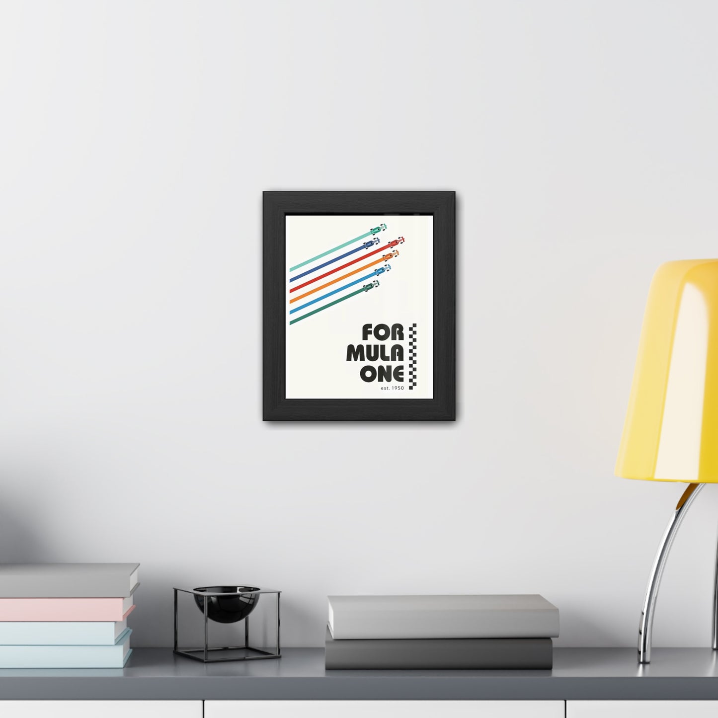 Vintage F1 Graphic Framed Poster