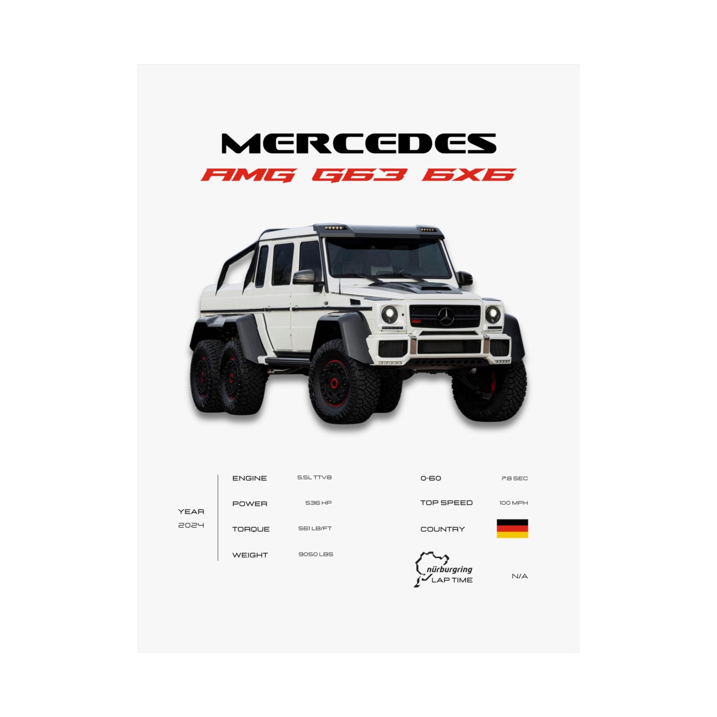 AMG G63 6x6 Poster
