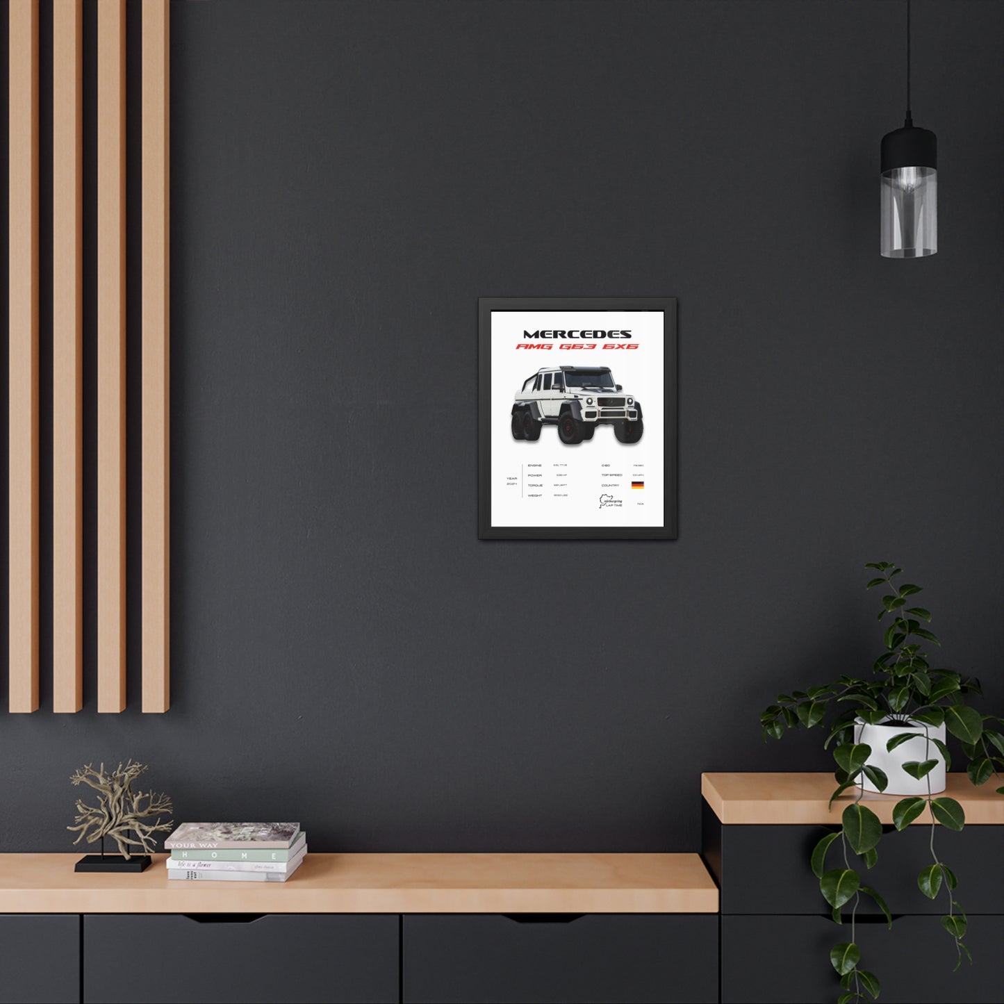 AMG G63 6x6 Framed Poster