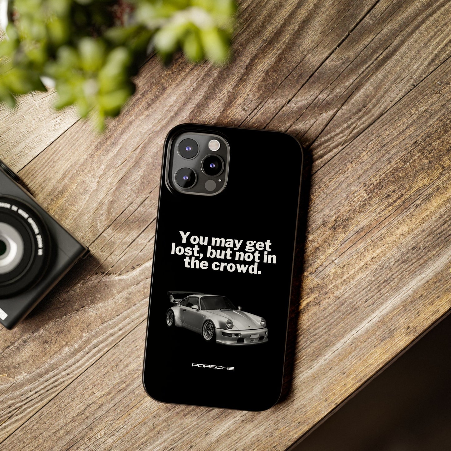 Lost In The Crowd iPhone Case - Black