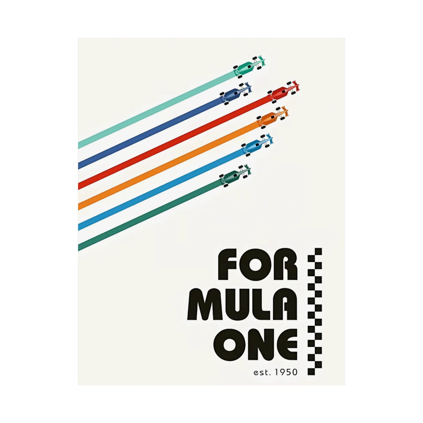 Vintage F1 Graphic Poster