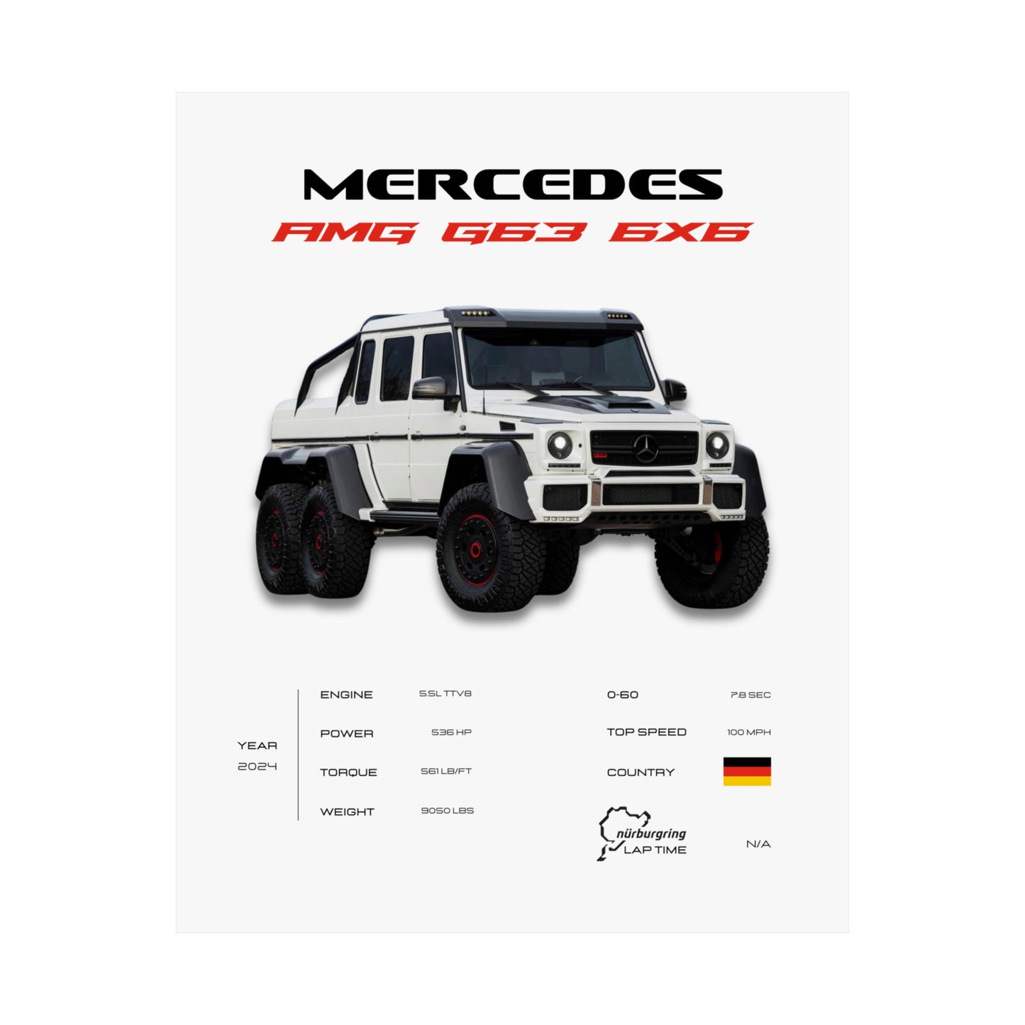 AMG G63 6x6 Poster