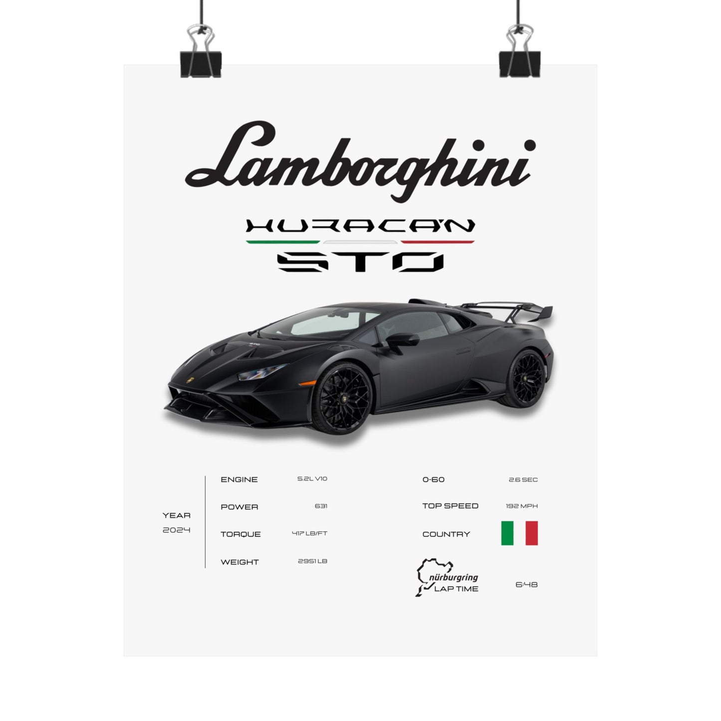 Lamborghini Huracan STO Poster