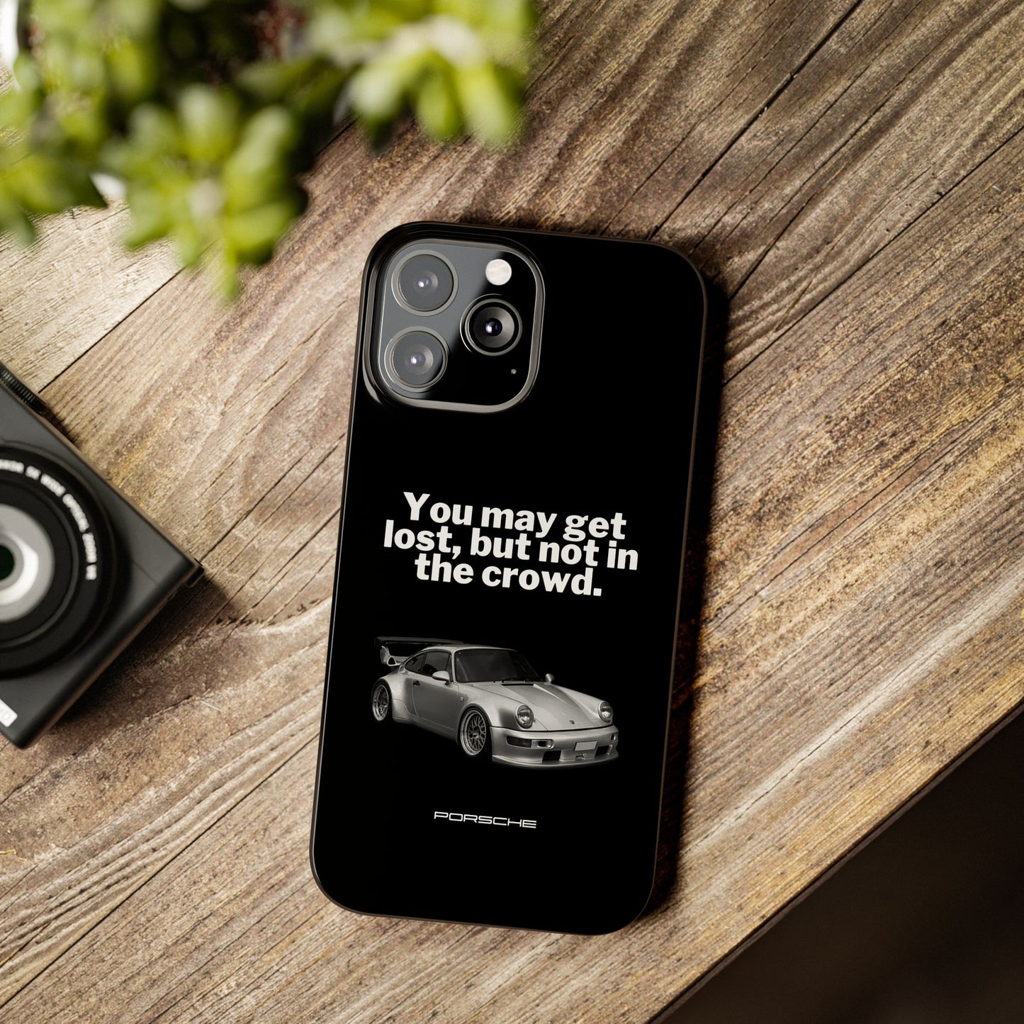 Lost In The Crowd iPhone Case - Black
