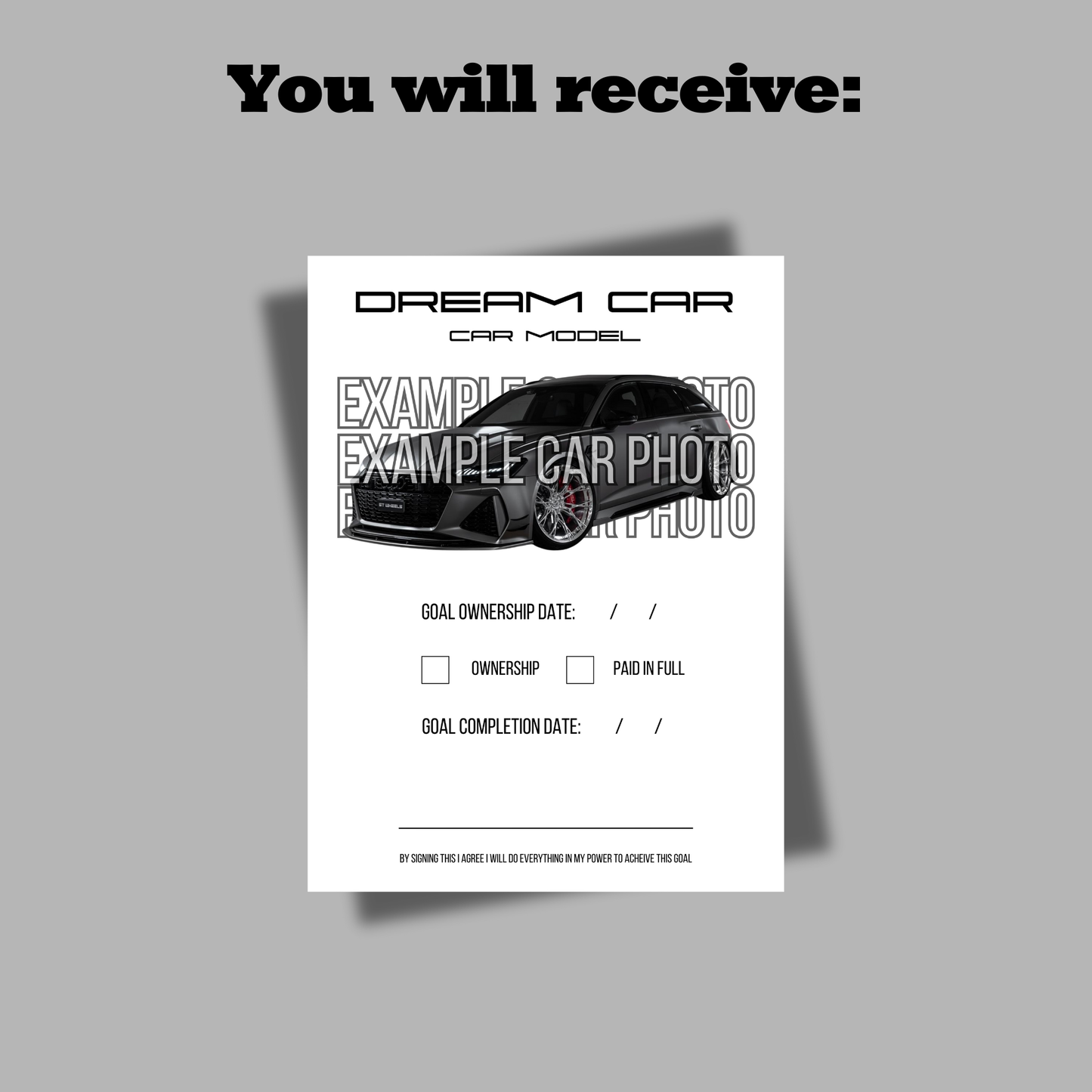 Custom Dream Car Poster
