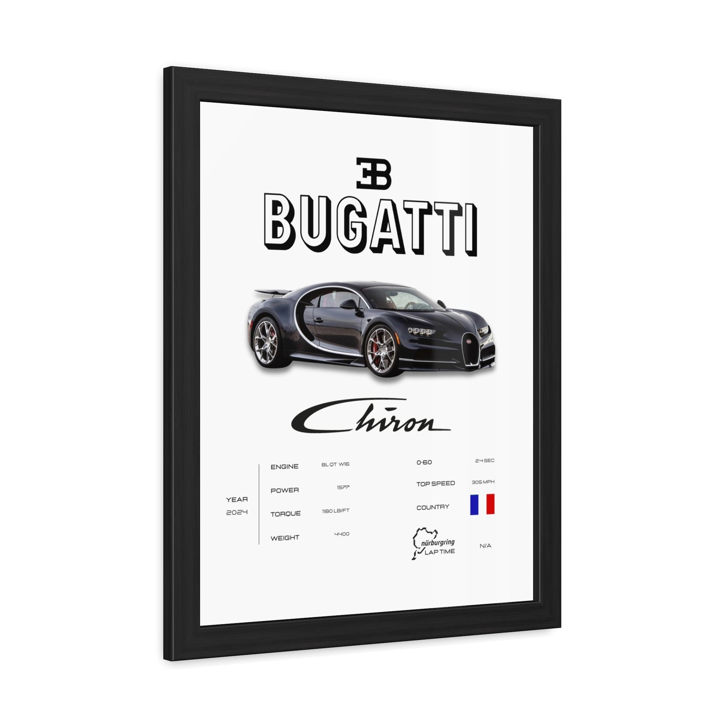 Bugatti Chiron Framed Poster