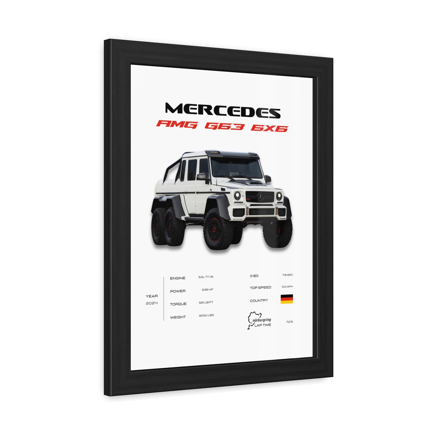 AMG G63 6x6 Framed Poster