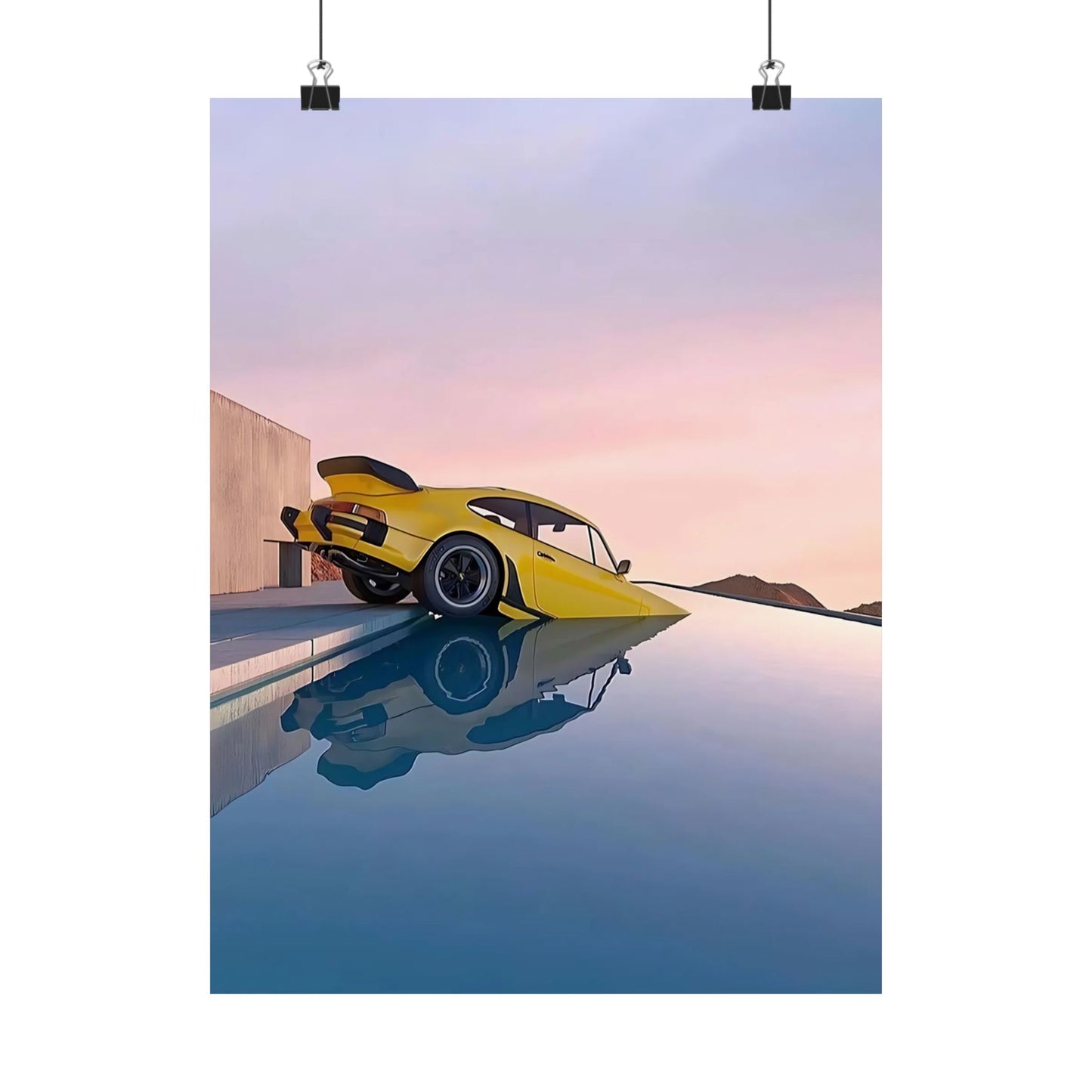 Pool Porsche Poster