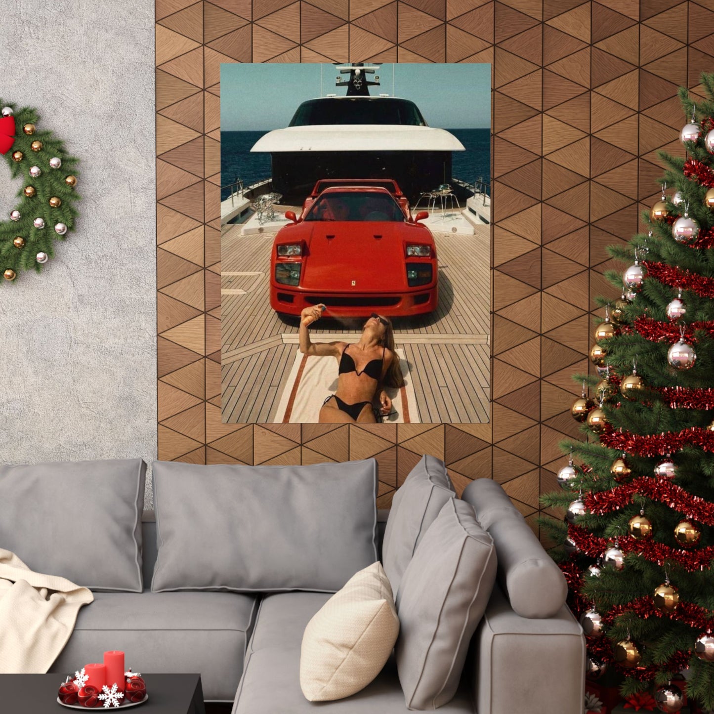 Ferrari F40 Yacht Poster