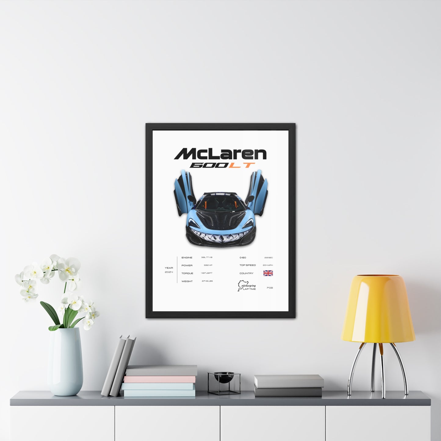 McLaren 600LT Framed Poster