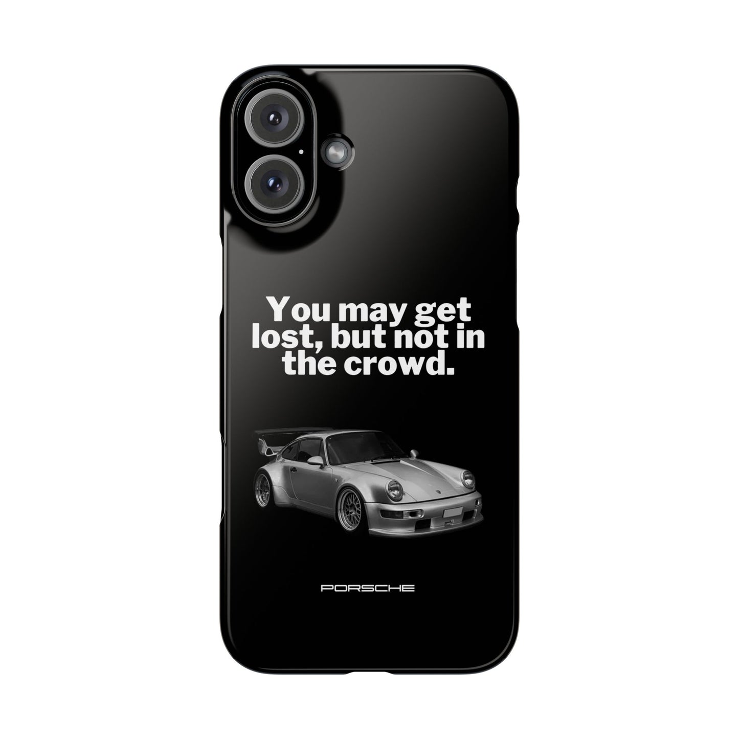 Lost In The Crowd iPhone Case - Black