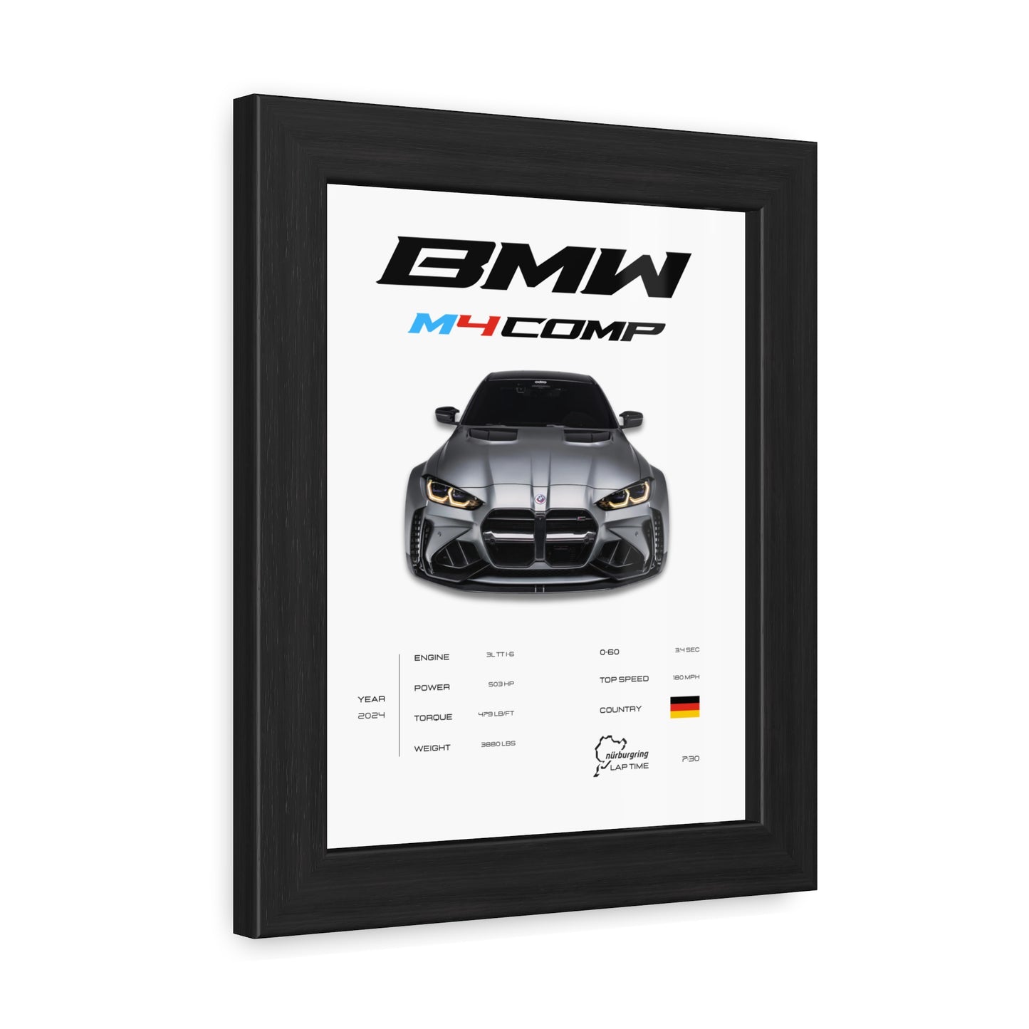 BMW M4 Competition Framed Poster