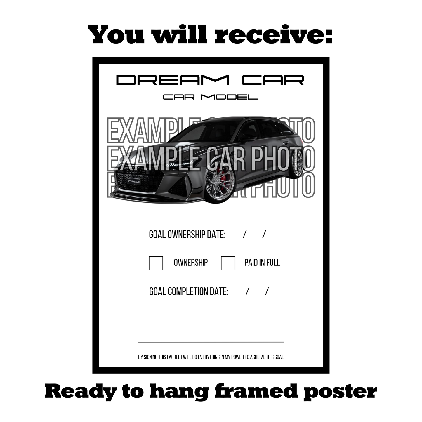 Custom Dream Car Framed Poster