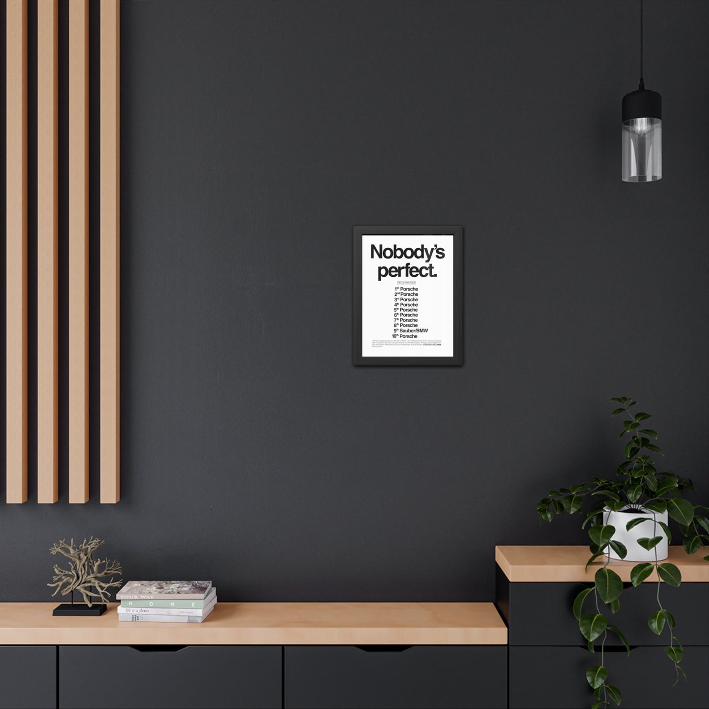Nobody's Perfect Porsche Framed Poster