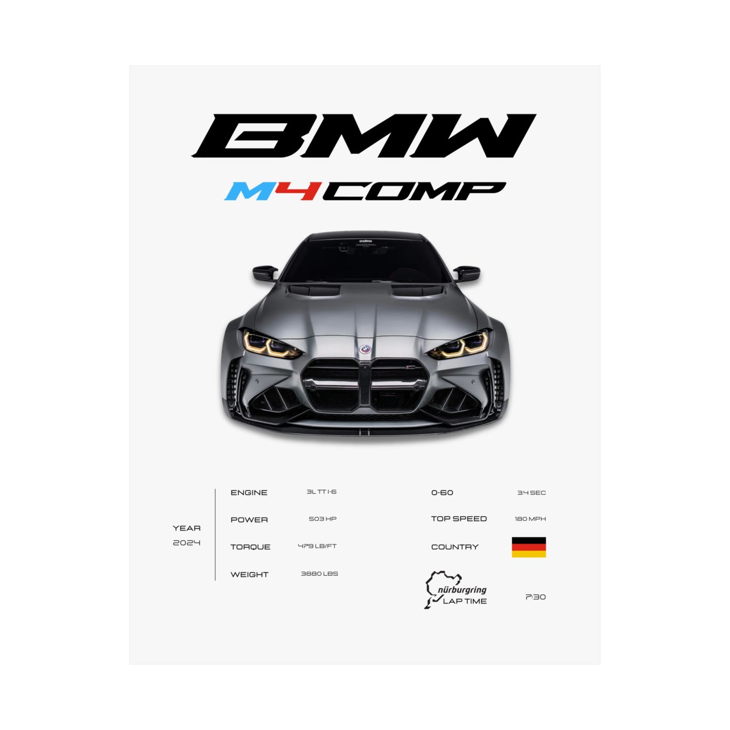 BMW M4 Competition Poster