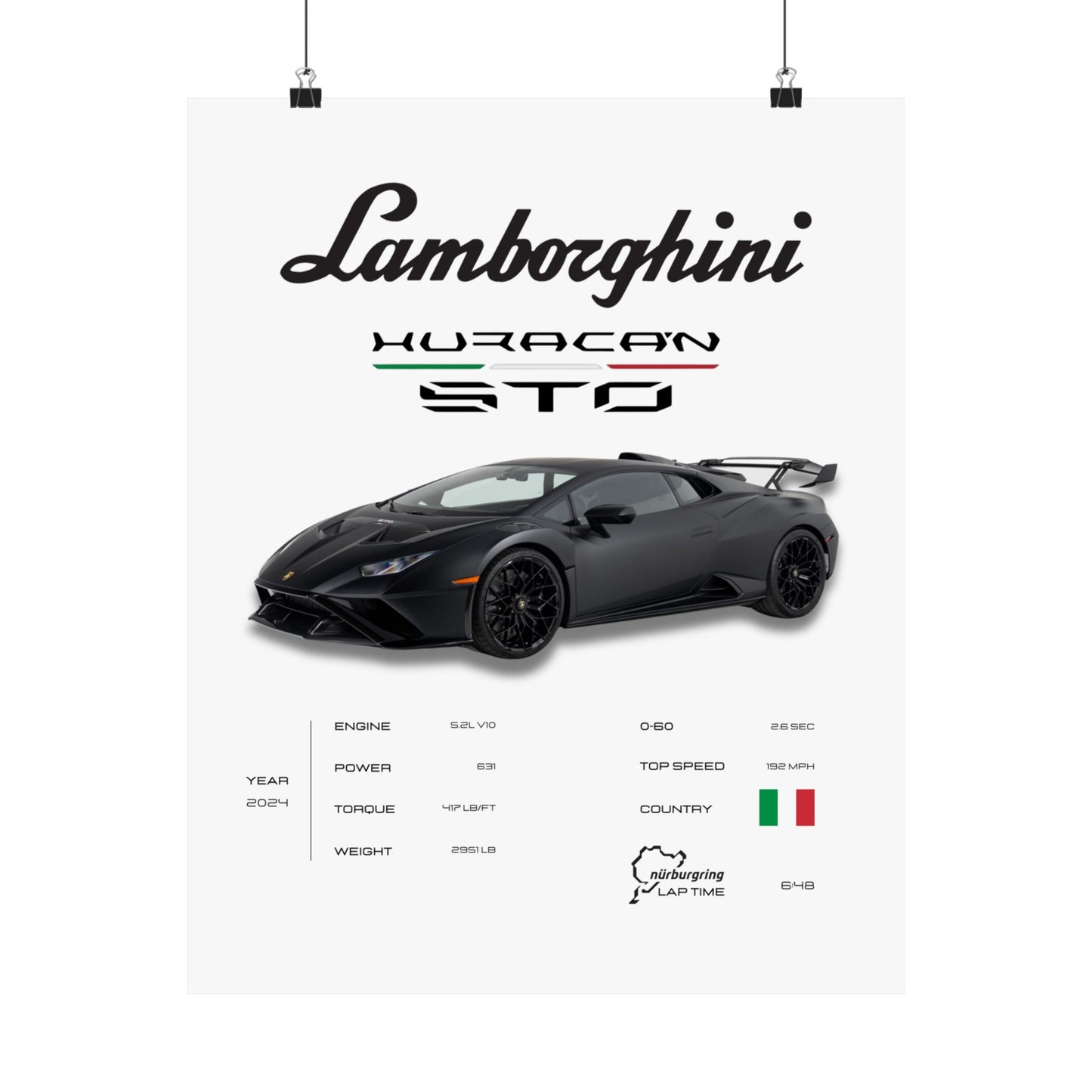 Lamborghini Huracan STO Poster