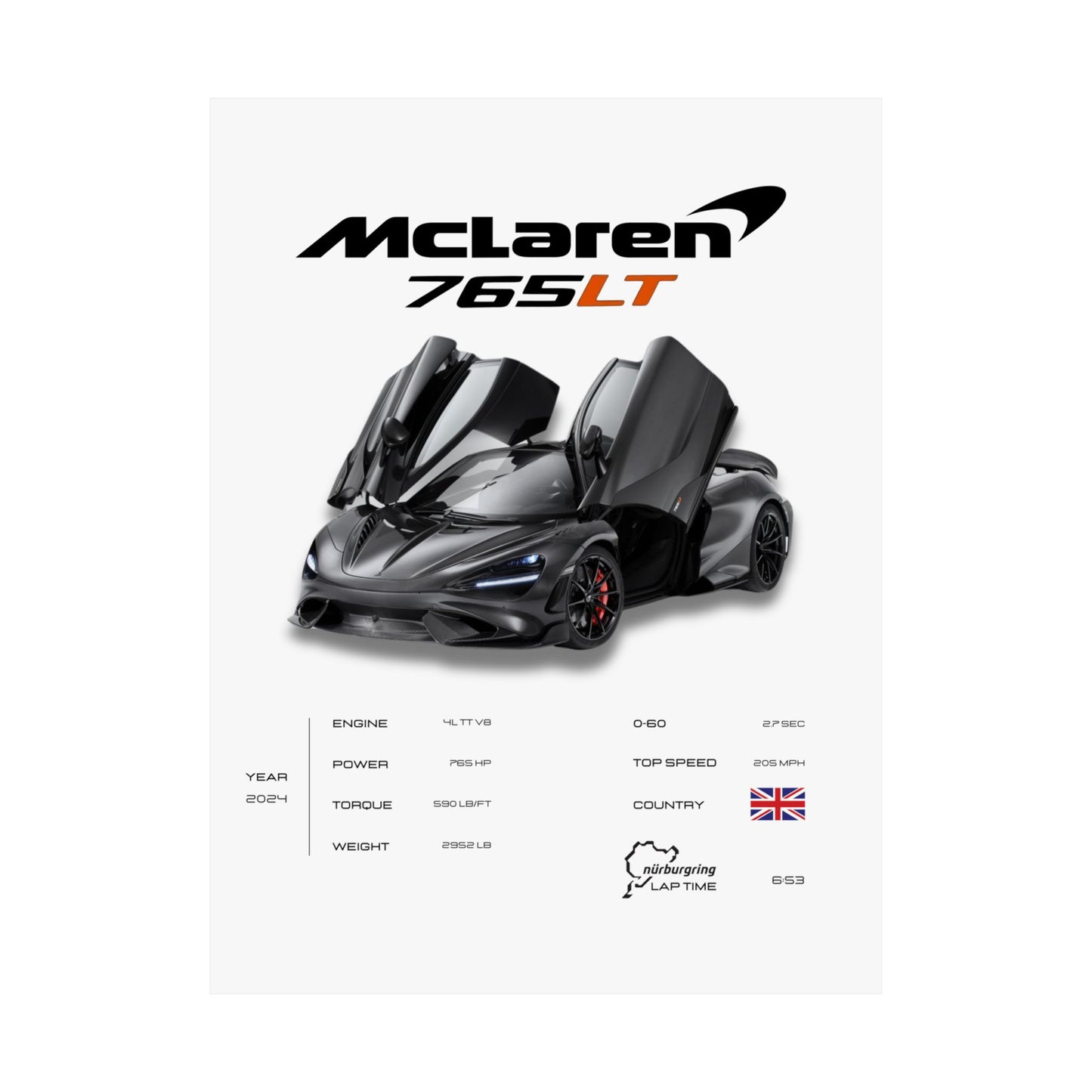 McLaren 765LT Poster