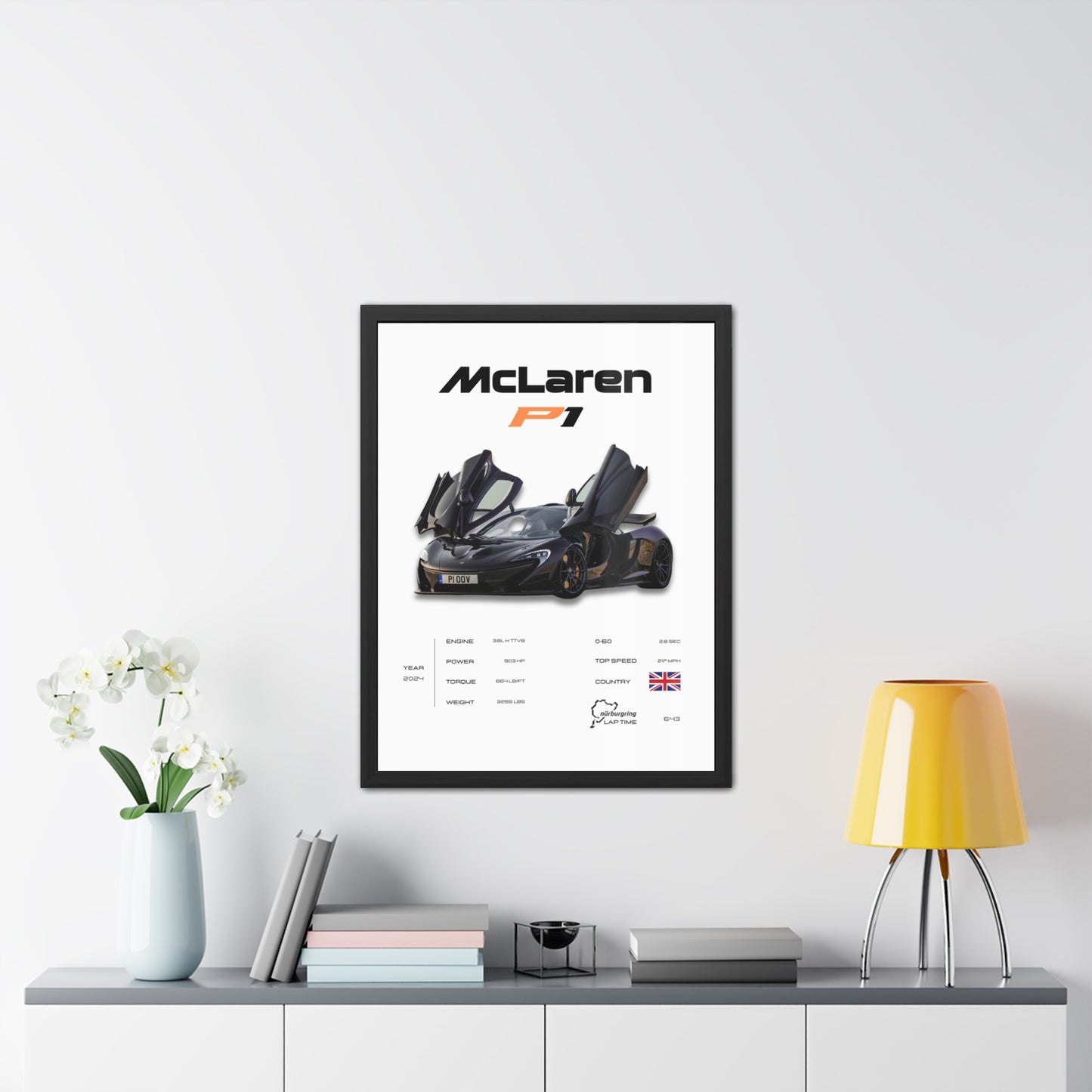 McLaren P1 Framed Poster