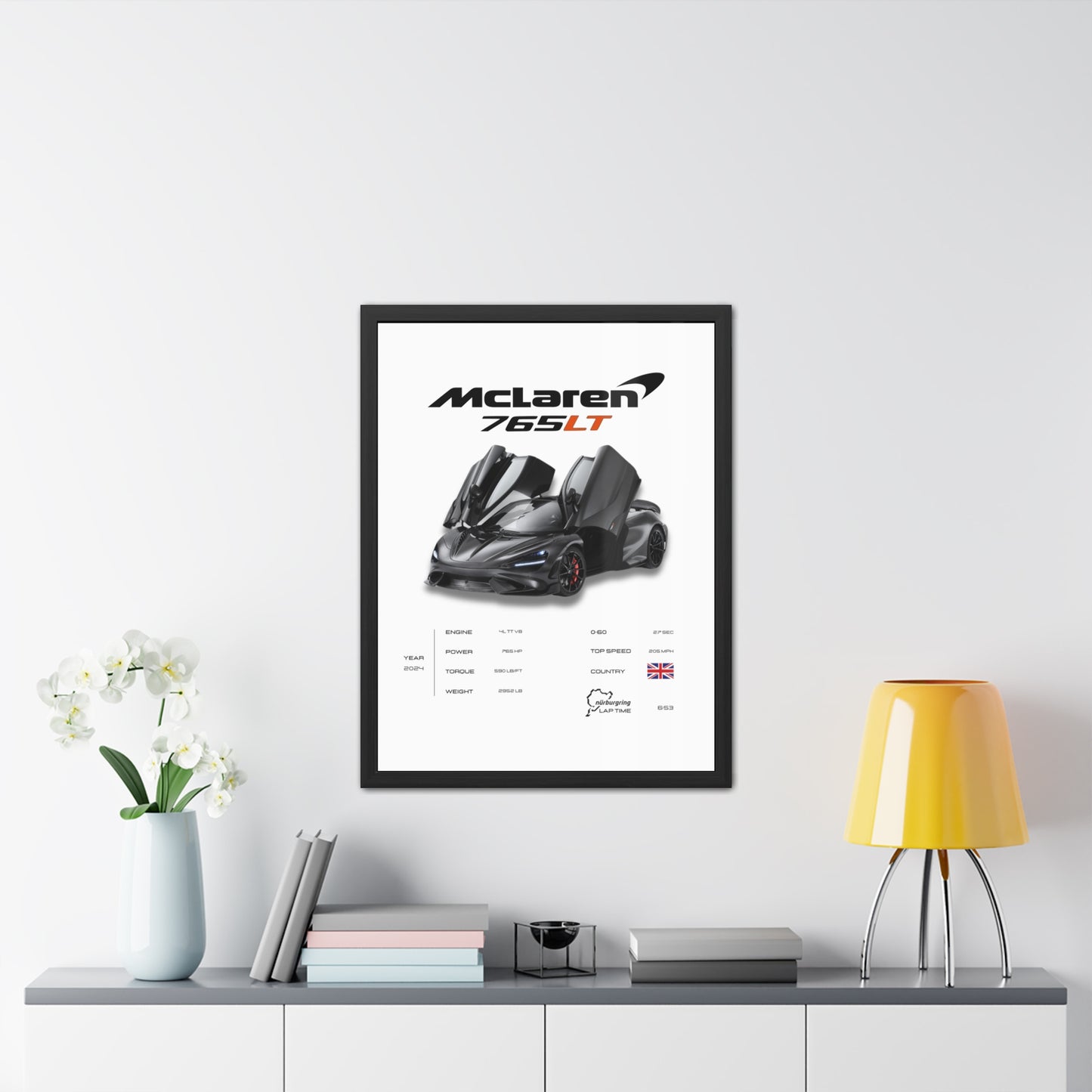 McLaren 765LT Framed Poster