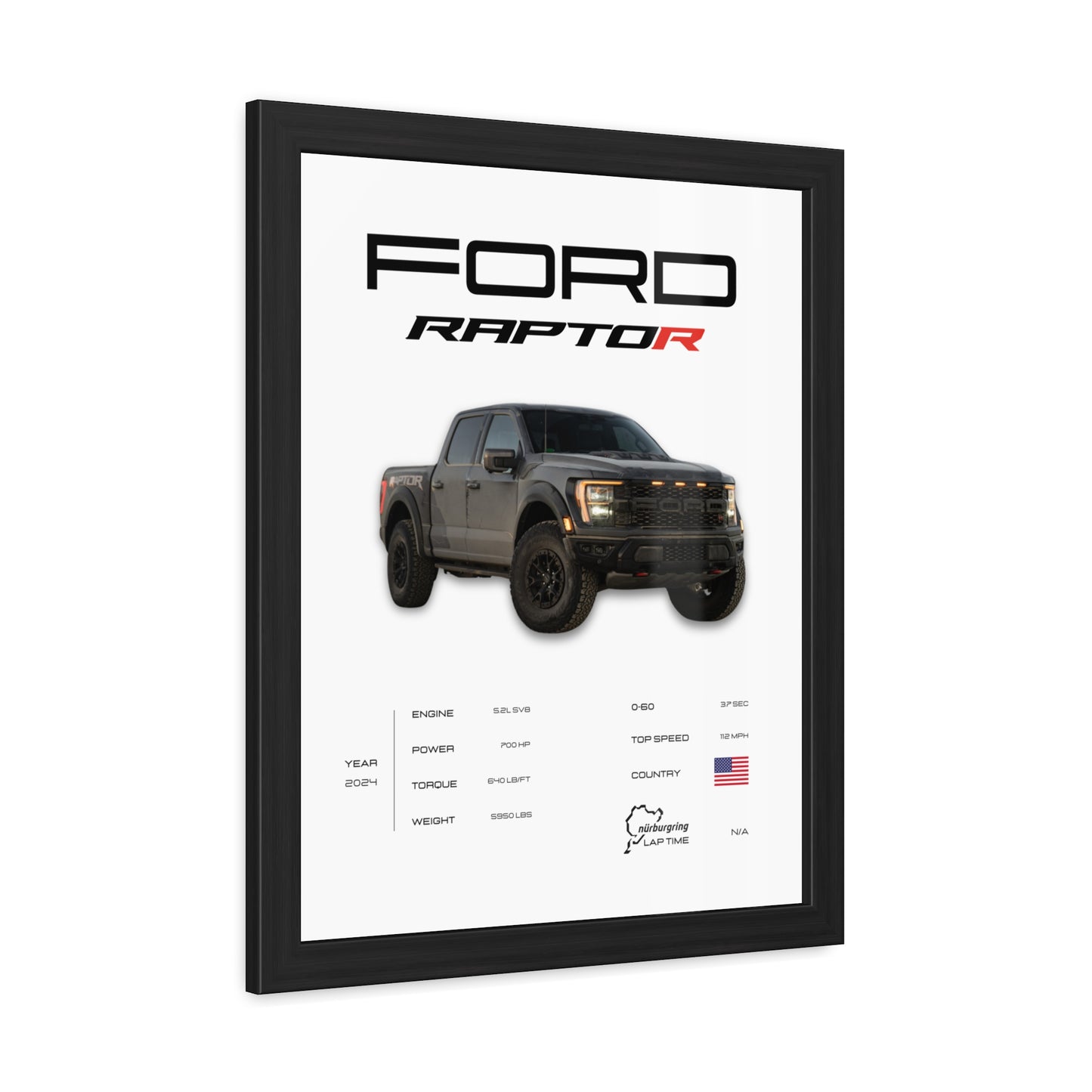 Ford Raptor Framed Poster