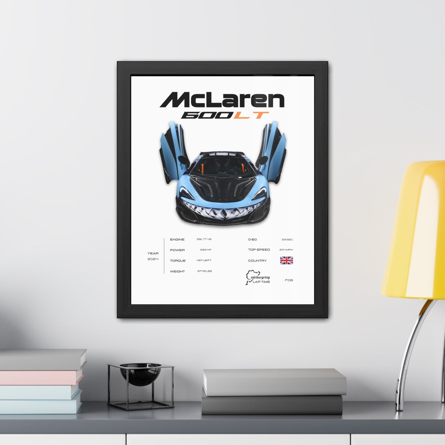McLaren 600LT Framed Poster