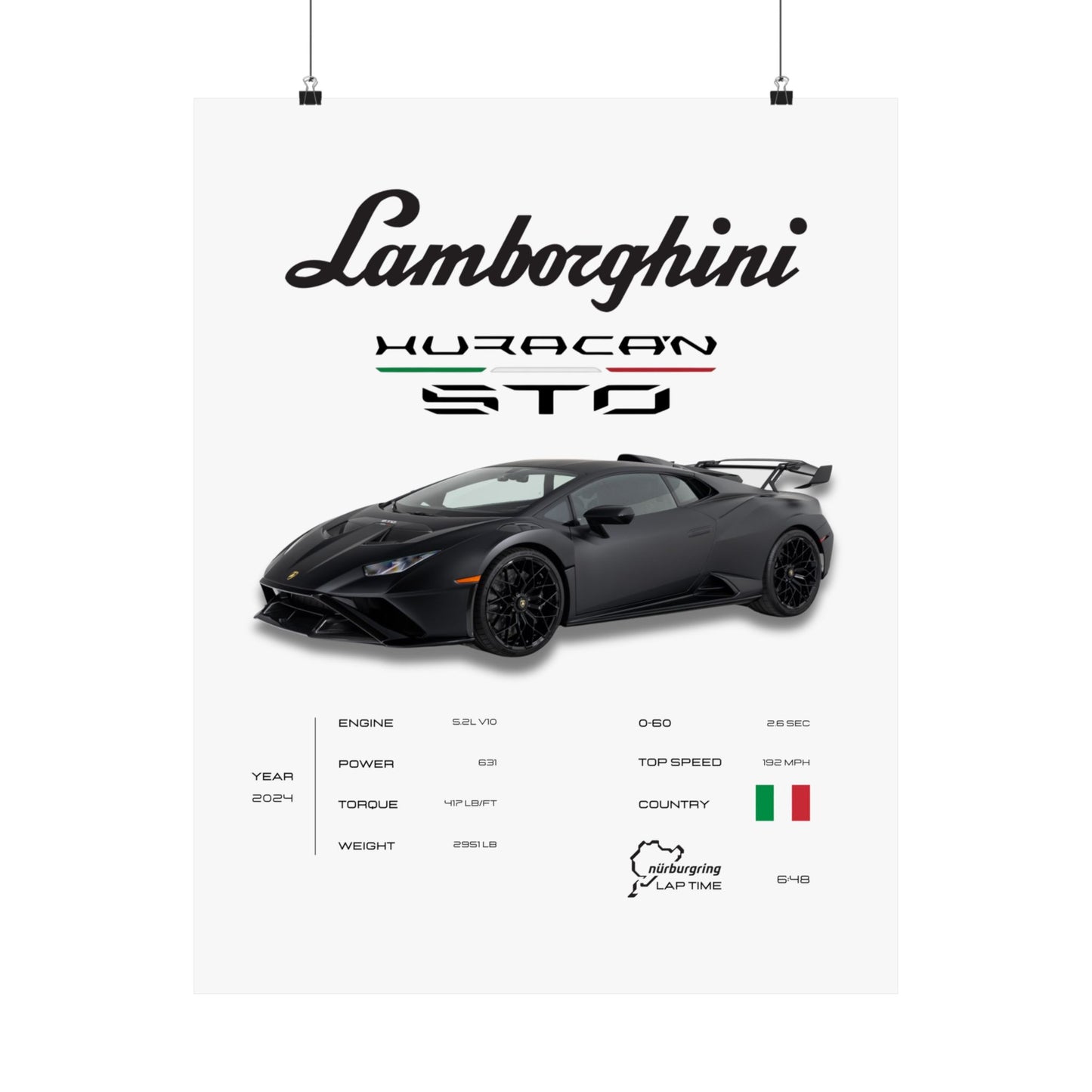 Lamborghini Huracan STO Poster