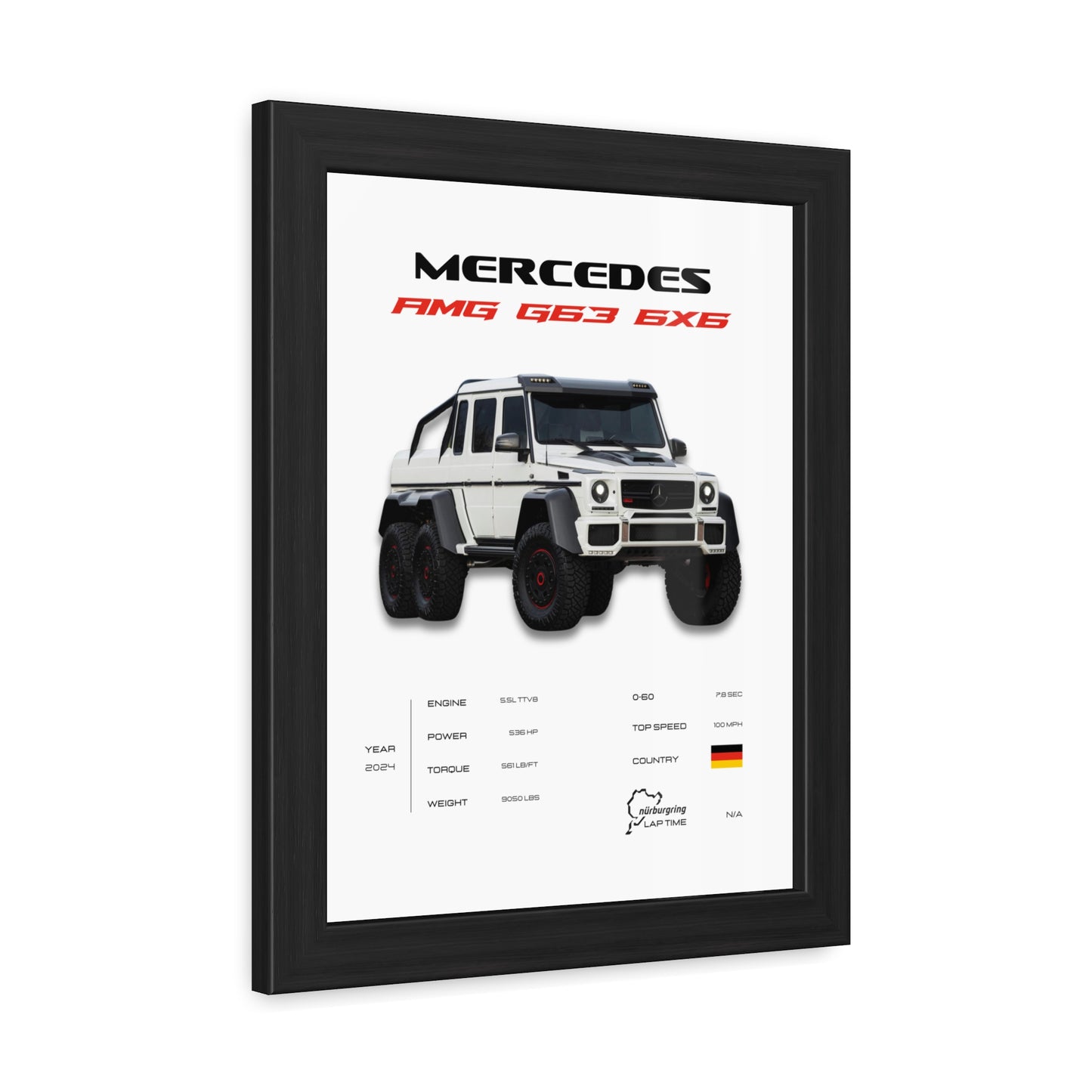 AMG G63 6x6 Framed Poster