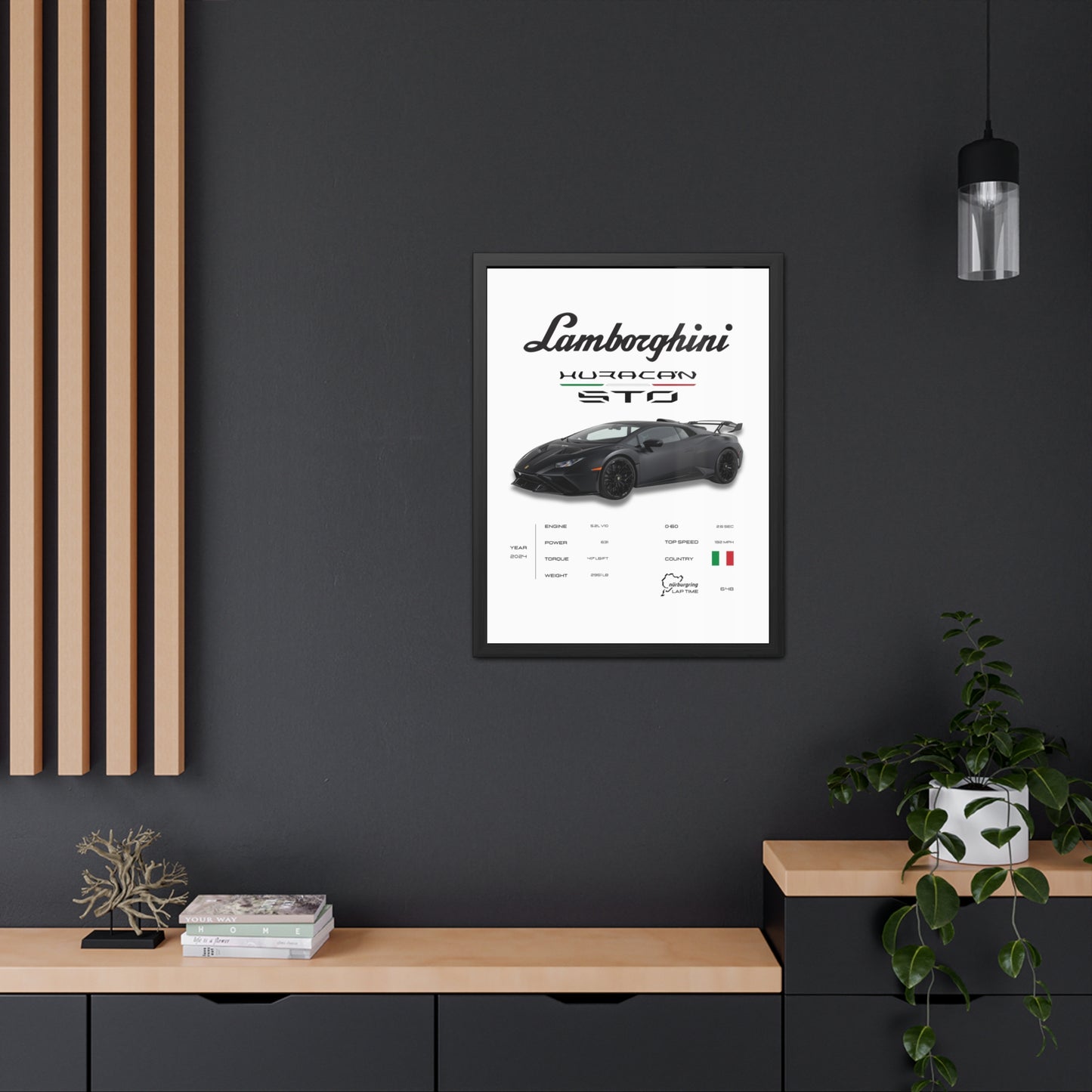 Lamborghini Huracan STO Framed Poster