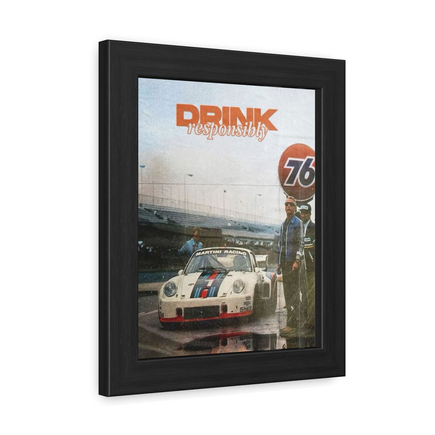 Drink Responsibly Vintage Porsche Framed Poster