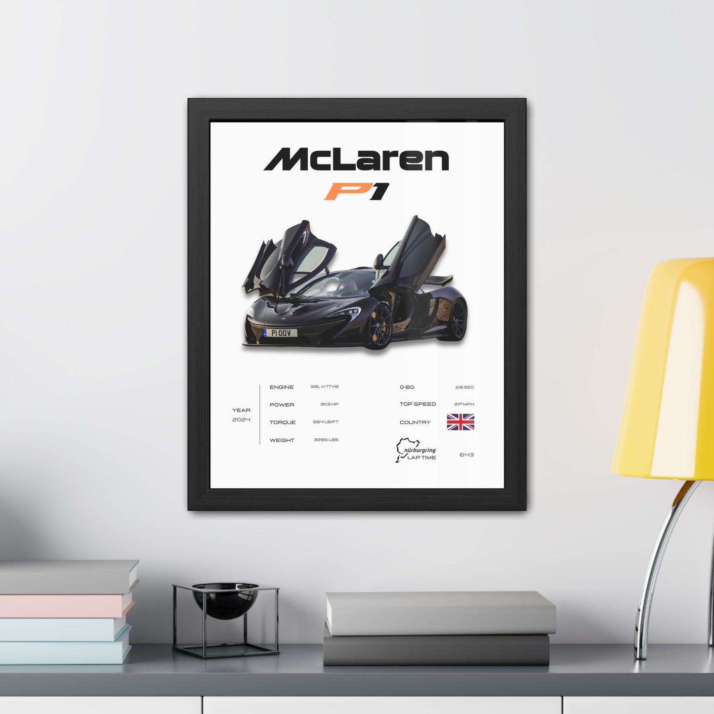 McLaren P1 Framed Poster