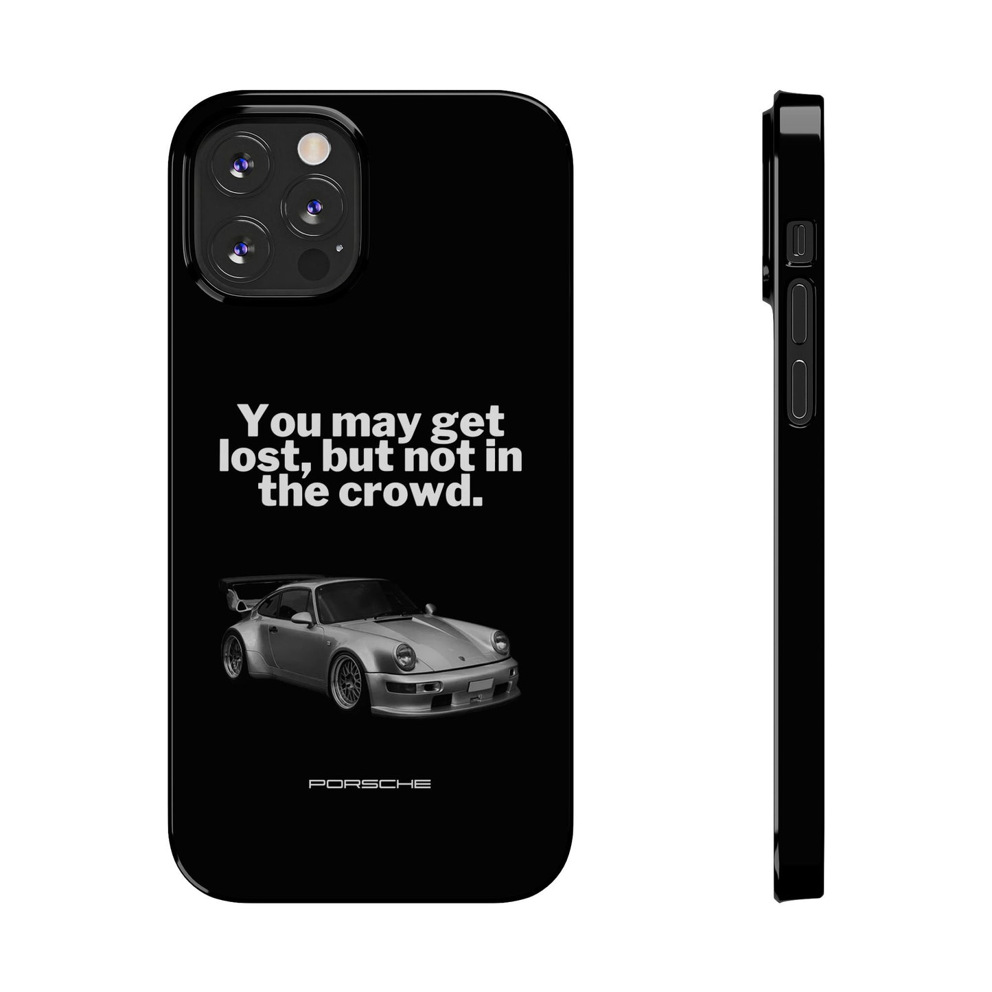 Lost In The Crowd iPhone Case - Black