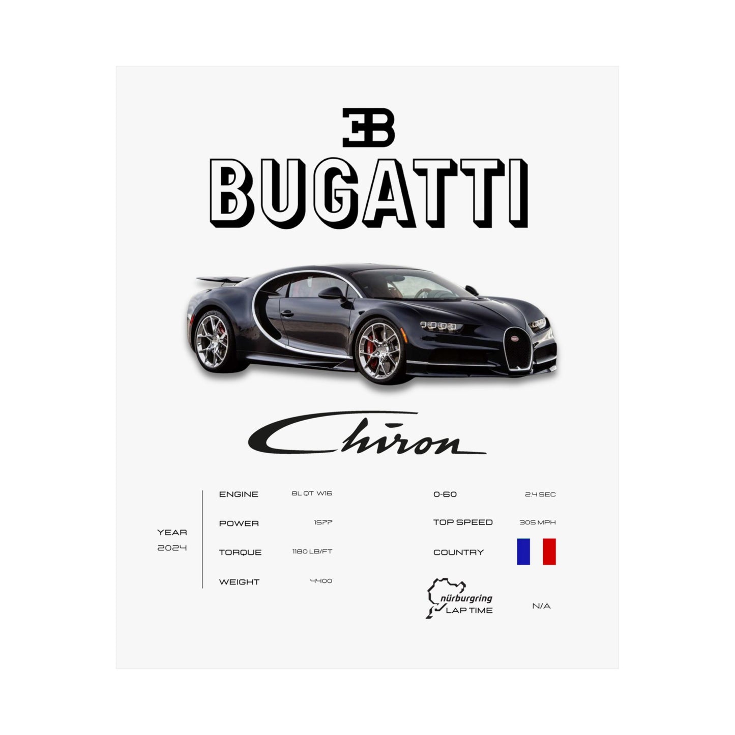 Bugatti Chiron Poster