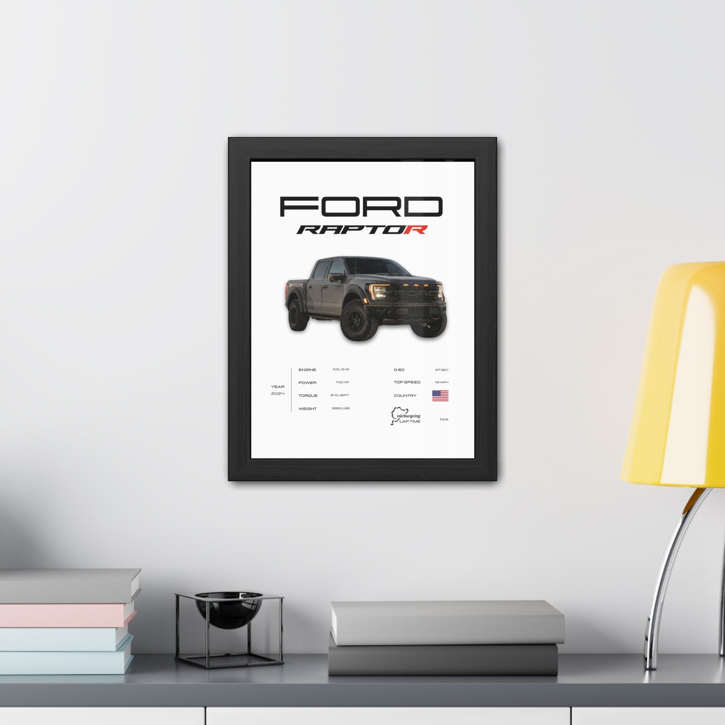 Ford Raptor Framed Poster