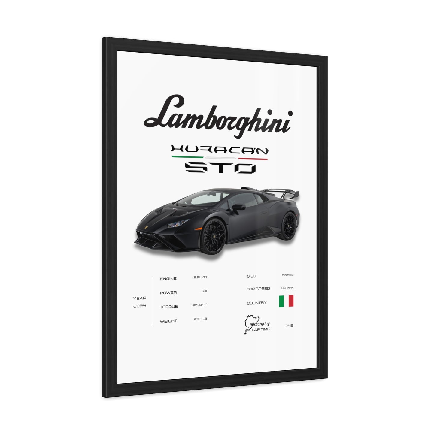 Lamborghini Huracan STO Framed Poster