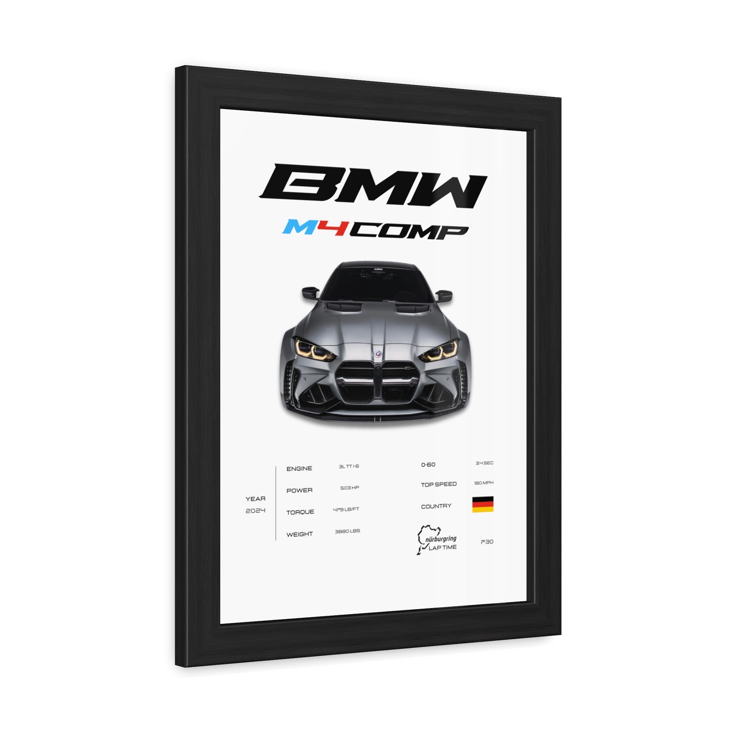 BMW M4 Competition Framed Poster