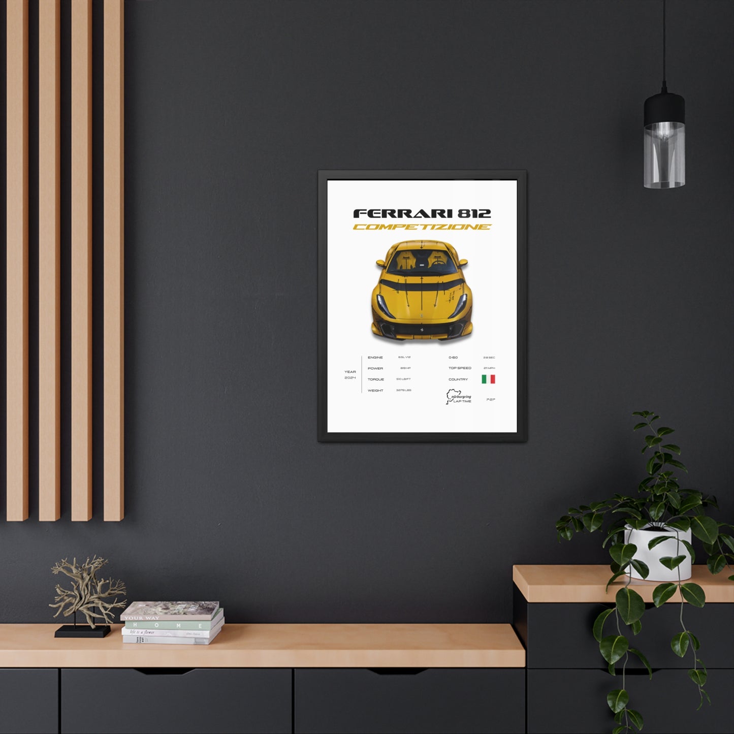 Ferrari 812 Competizione Framed Poster
