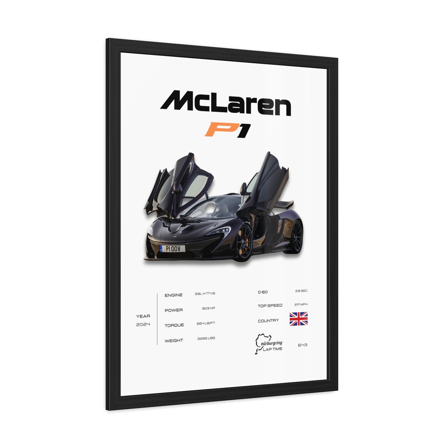 McLaren P1 Framed Poster