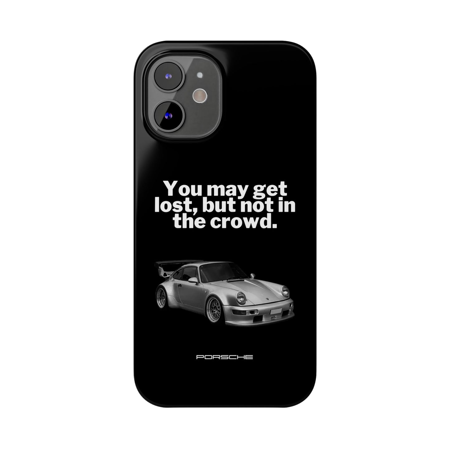 Lost In The Crowd iPhone Case - Black