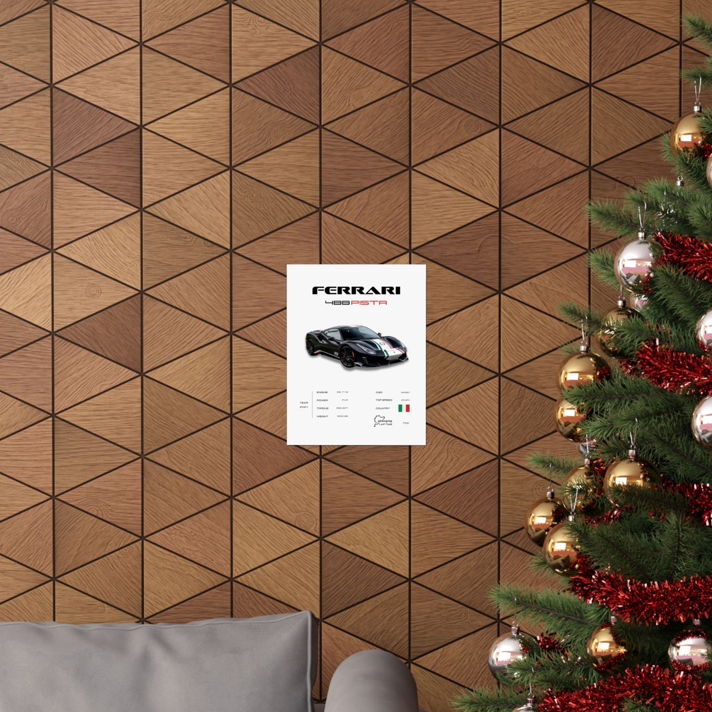 Ferrari 488 Pista Poster