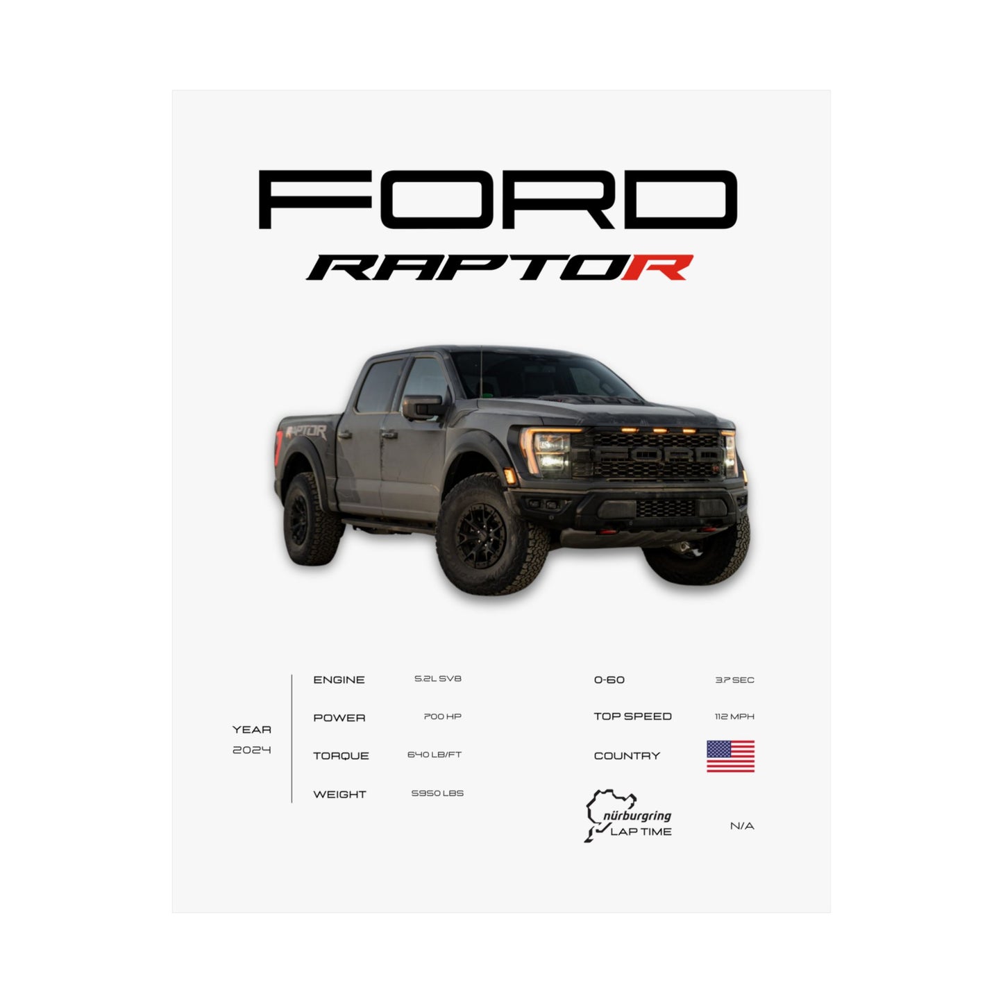 Ford Raptor Poster