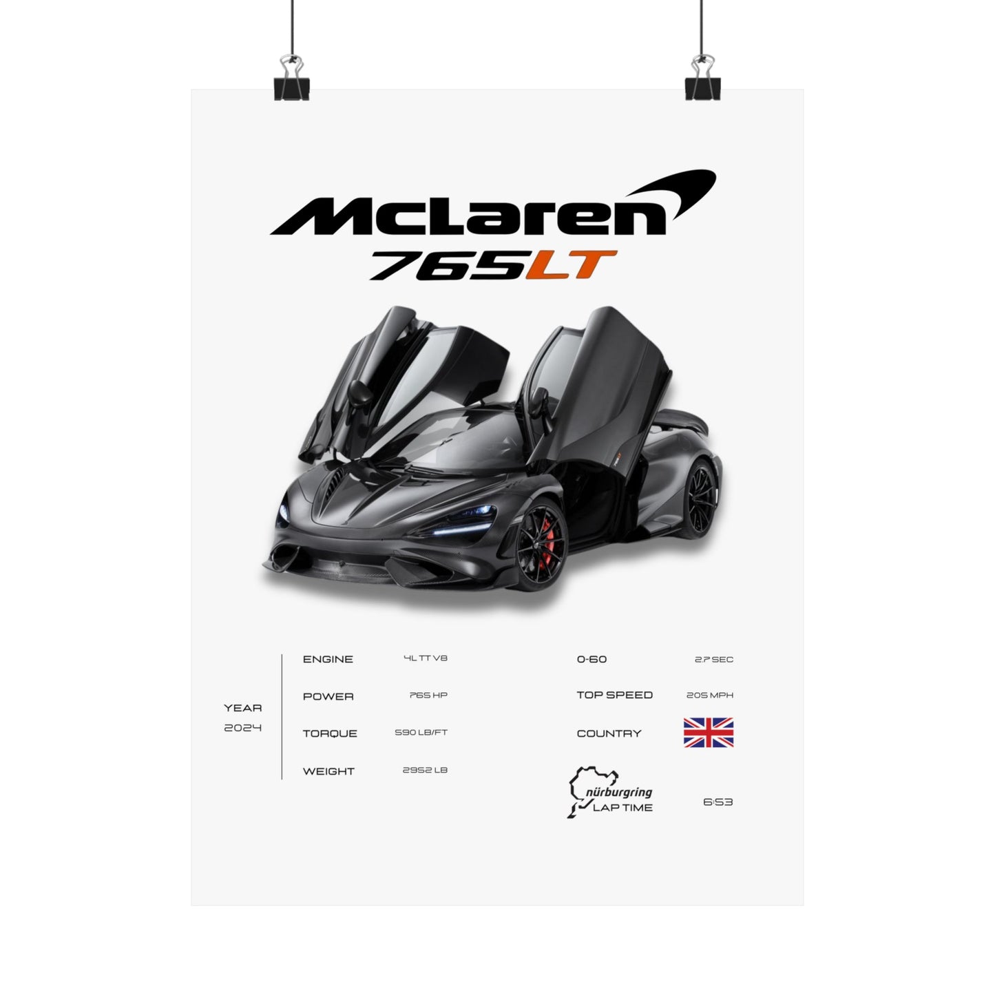 McLaren 765LT Poster