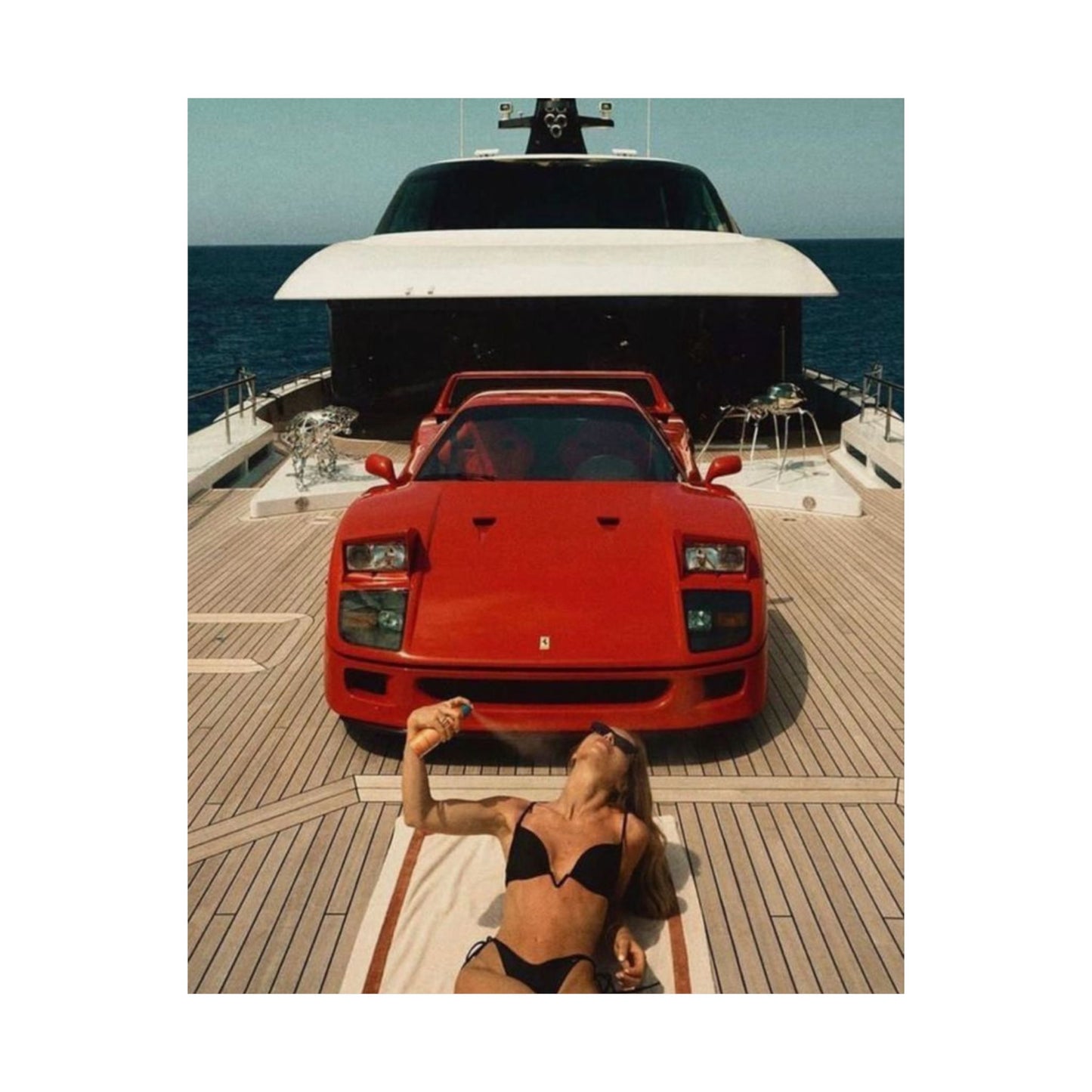 Ferrari F40 Yacht Poster