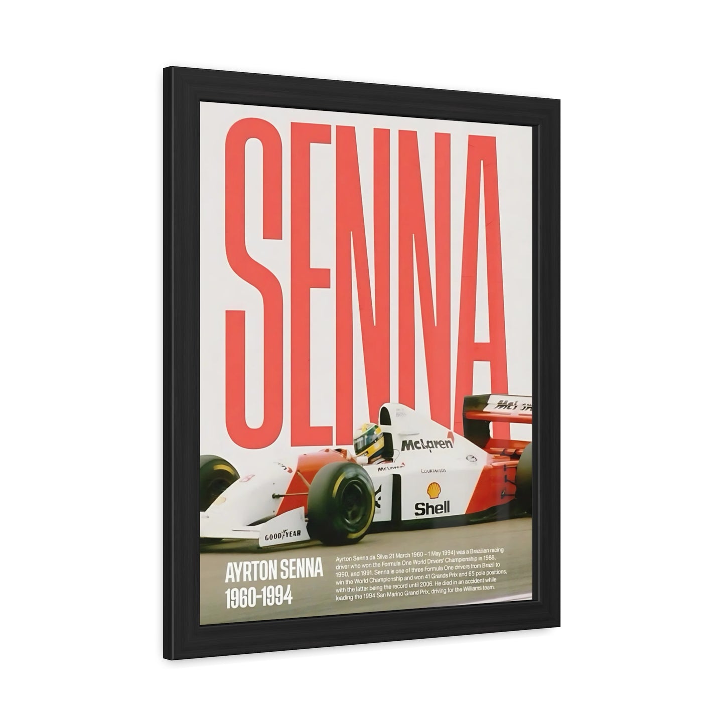 Senna McLaren F1 Framed Poster