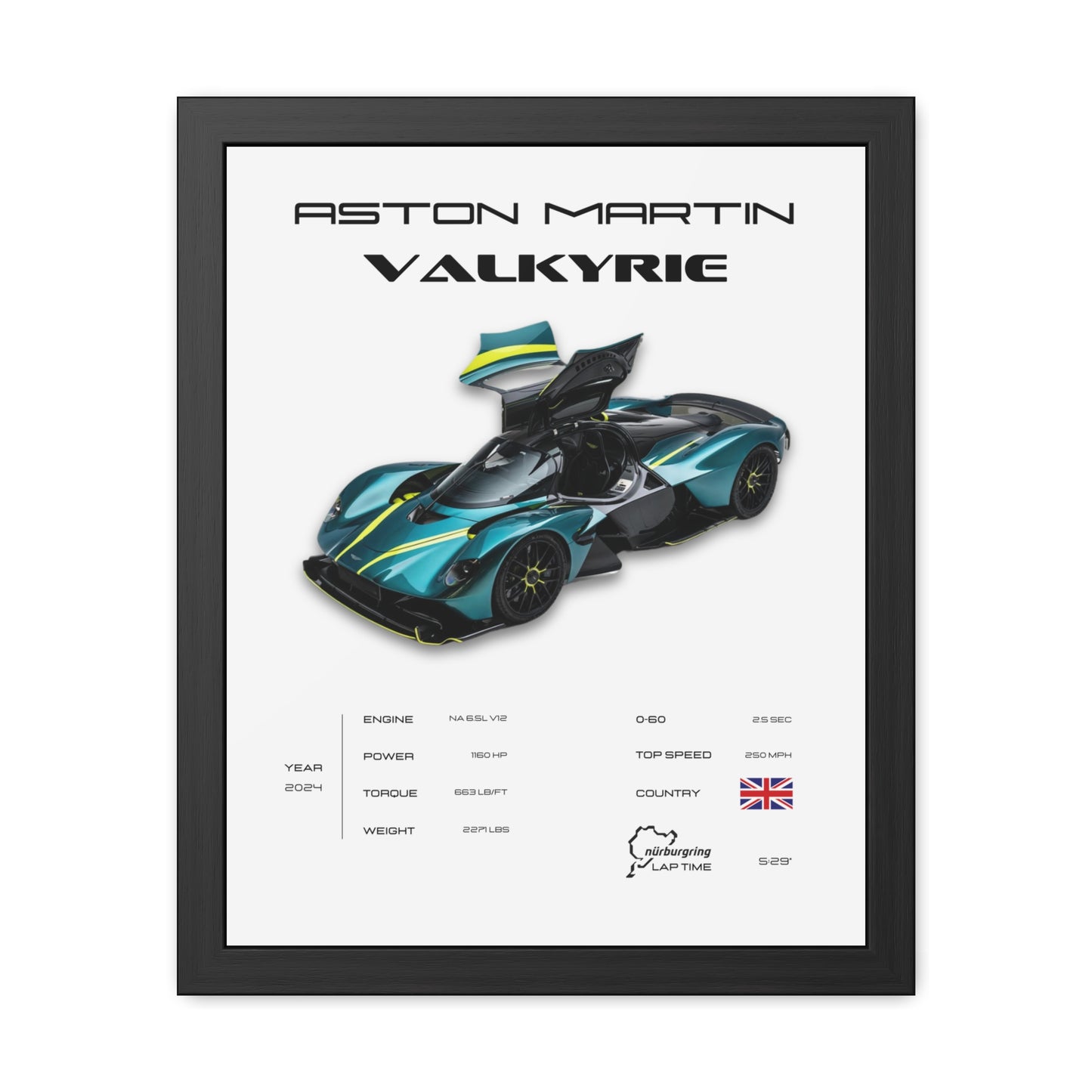 Aston Martin Valkyrie Framed Poster