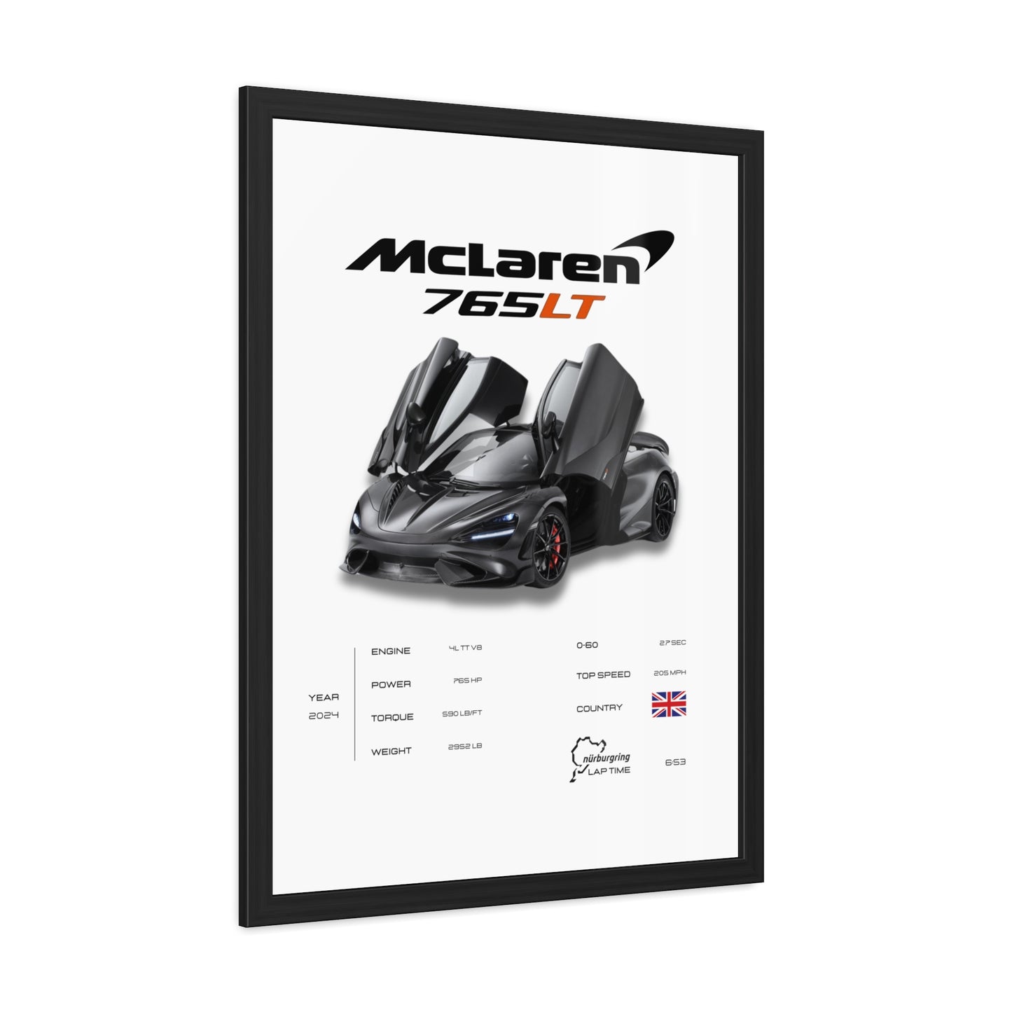 McLaren 765LT Framed Poster