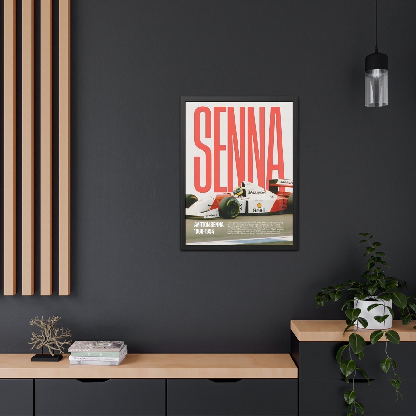 Senna McLaren F1 Framed Poster