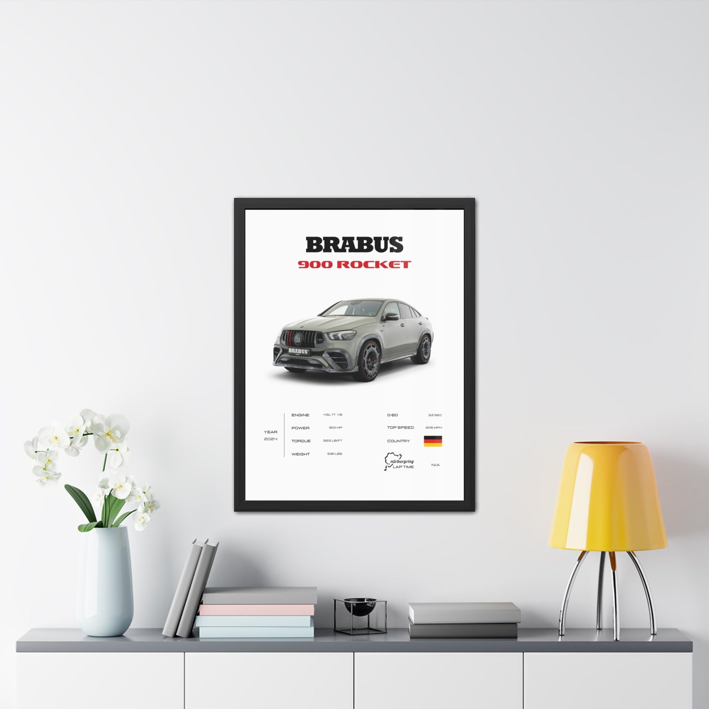 Brabus 900 Rocket Framed Poster