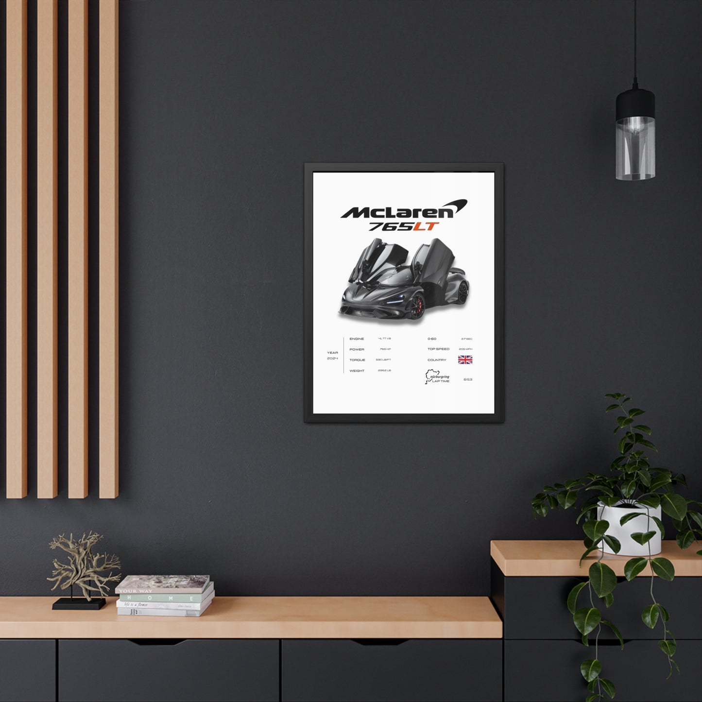 McLaren 765LT Framed Poster