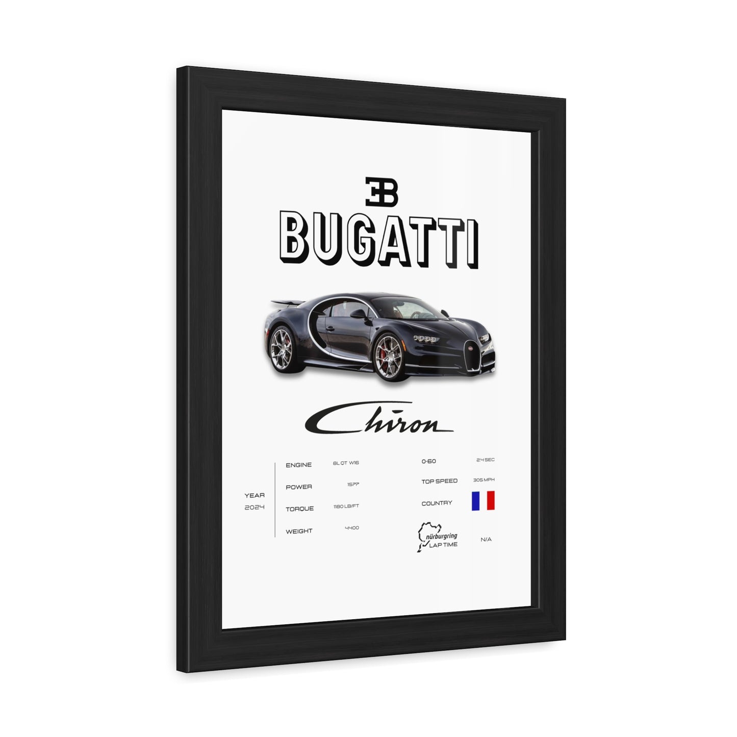 Bugatti Chiron Framed Poster