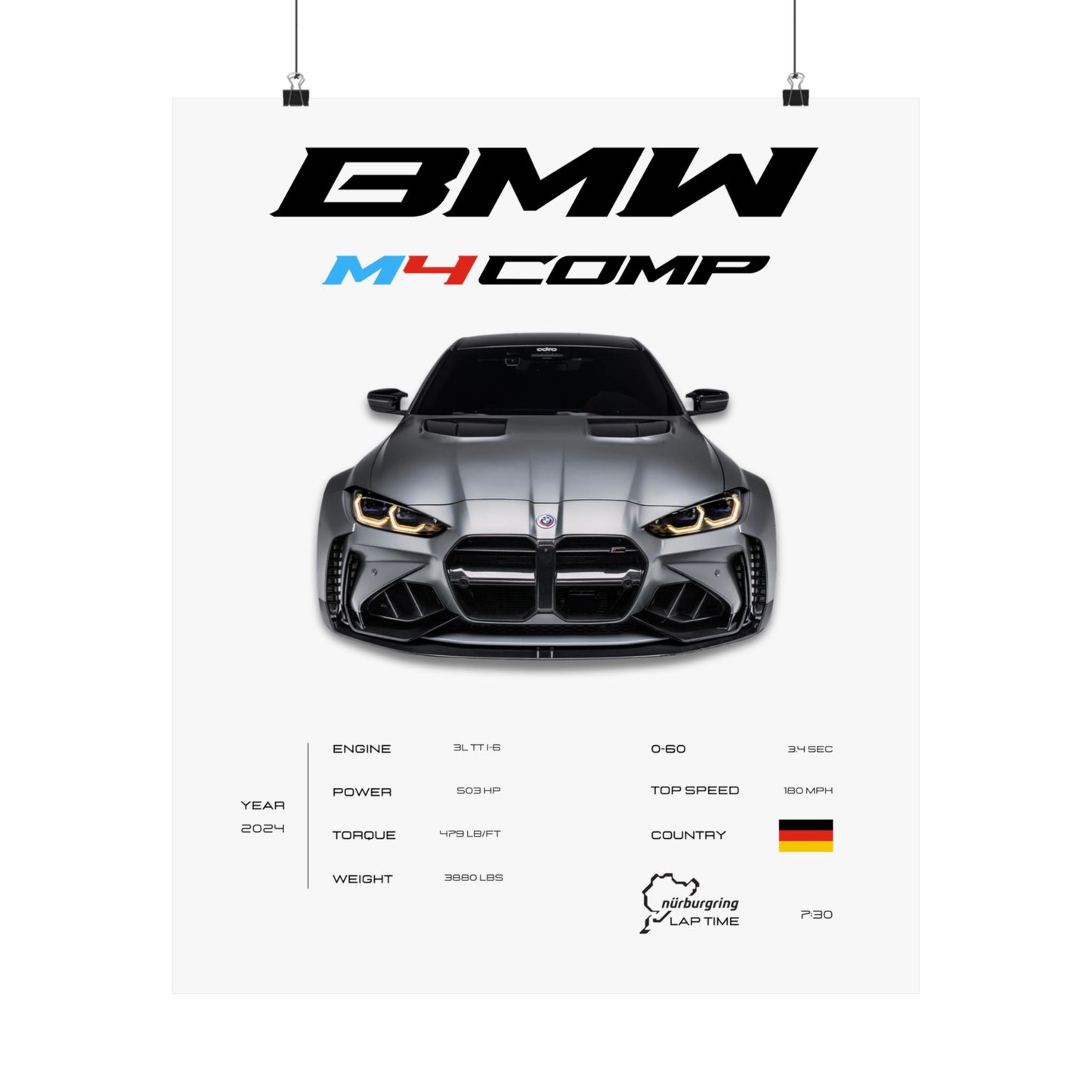 BMW M4 Competition Poster